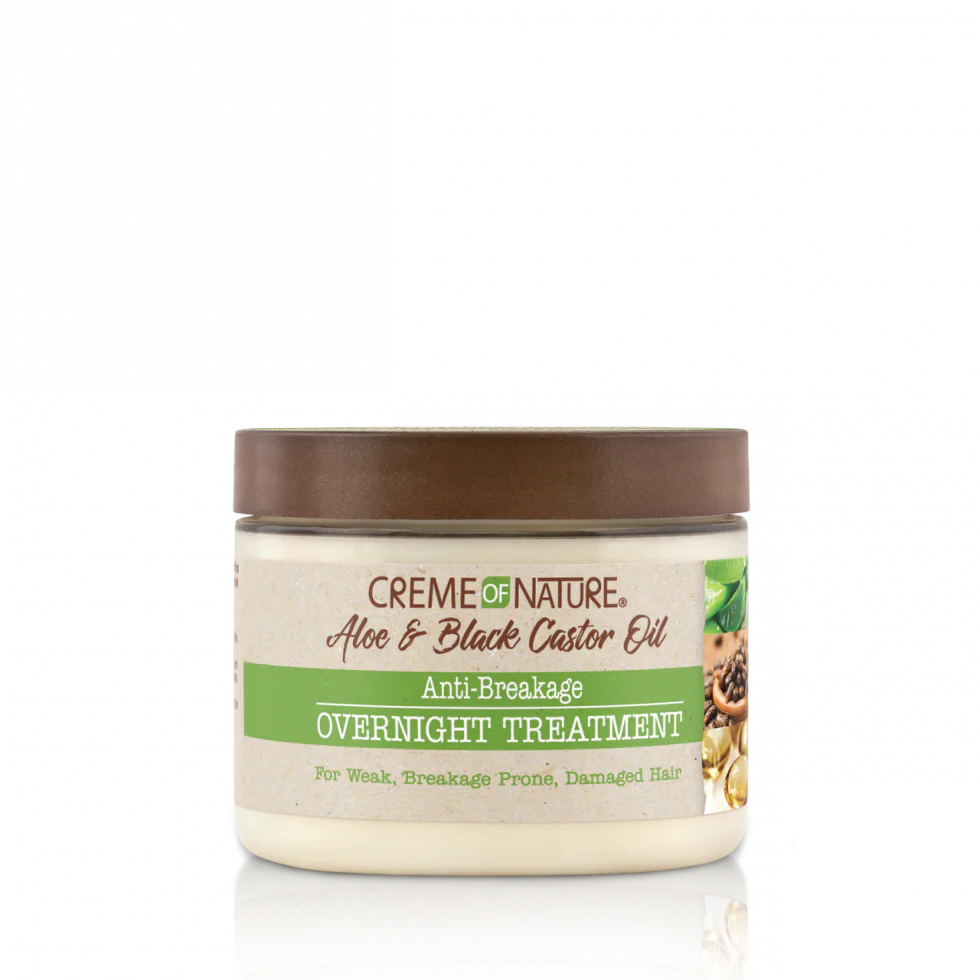 Creme of Nature Aloe & Black Castor Oil Anti-Breakage Overnight Treatment 4.76oz