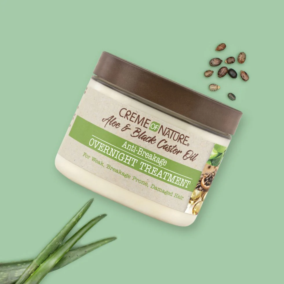 Creme of Nature Aloe & Black Castor Oil Anti-Breakage Overnight Treatment 4.76oz - Image 2