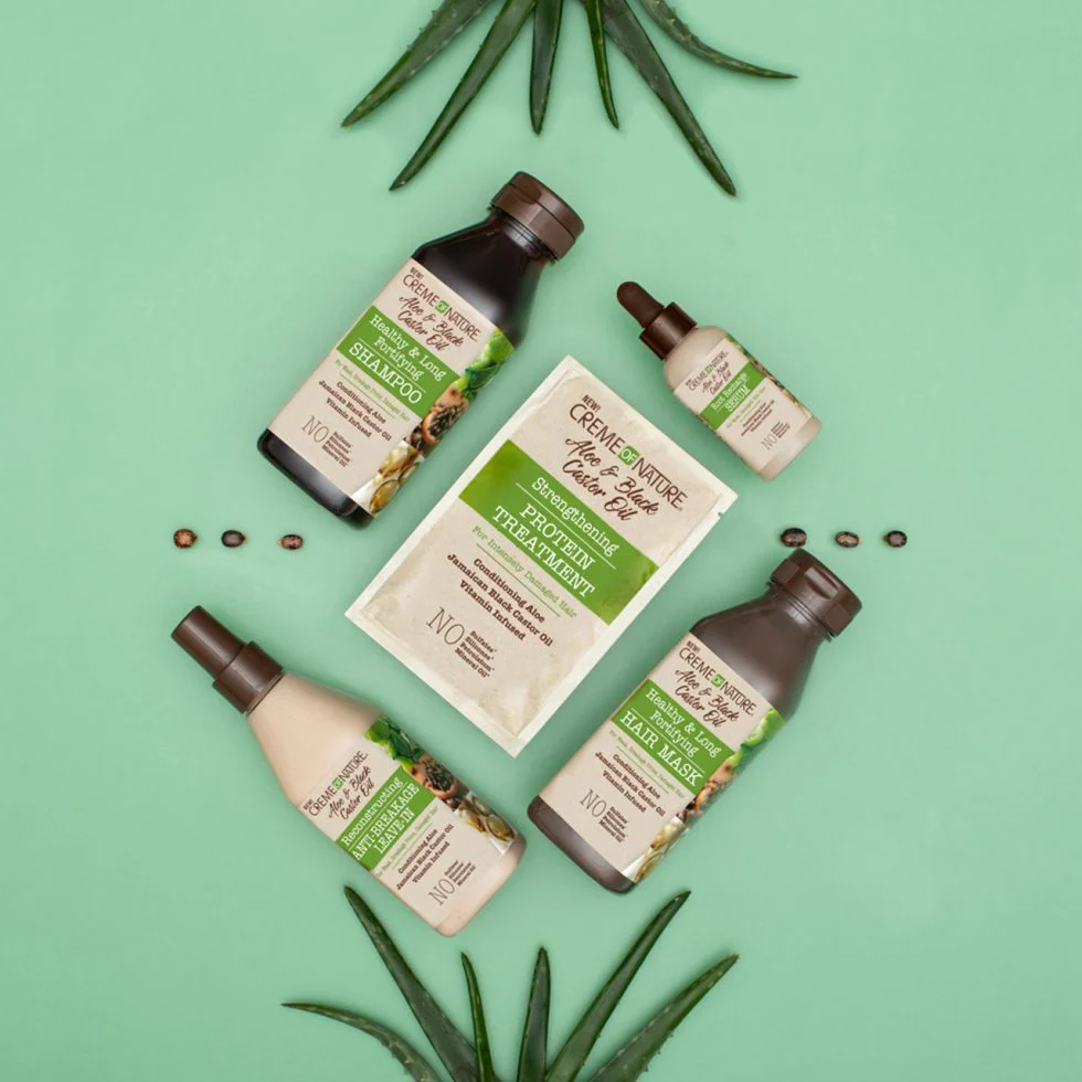 Creme of Nature Aloe & Black Castor Oil Strengthening Protein Treatment 1.5oz - Image 2
