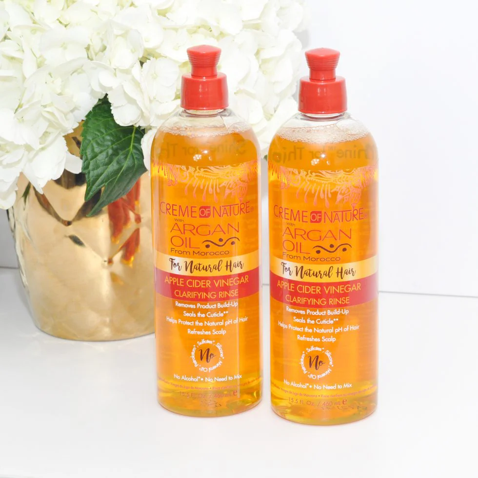 Creme of Nature Argan Oil Apple Cider Vinegar Clarifying Rinse 15.5oz - Image 3