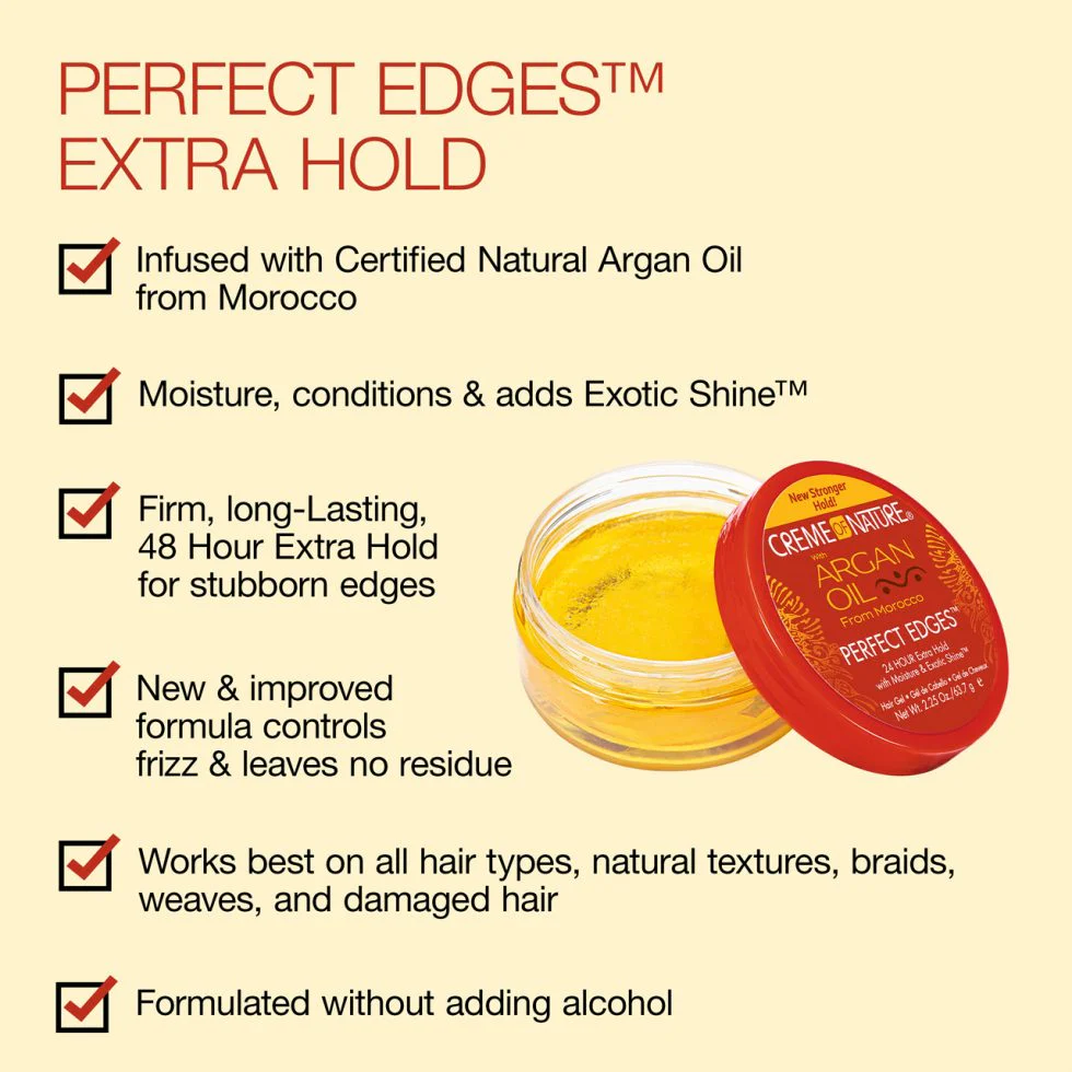 Creme of Nature Argan Oil Perfect Edges Extra Firm Hold 63.7g - Image 8