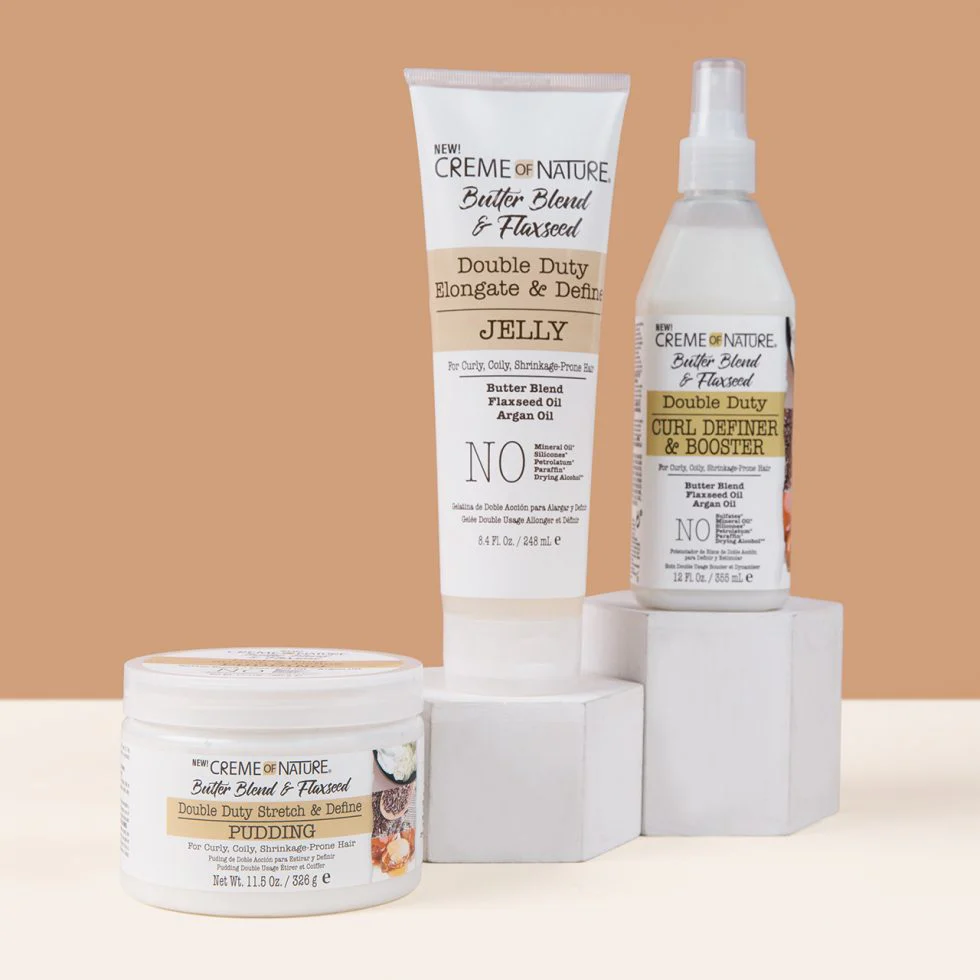 Creme of Nature Butter Blend & Flaxseed Double Duty Elongate & Define Jelly 248ml/8.4oz - Image 6