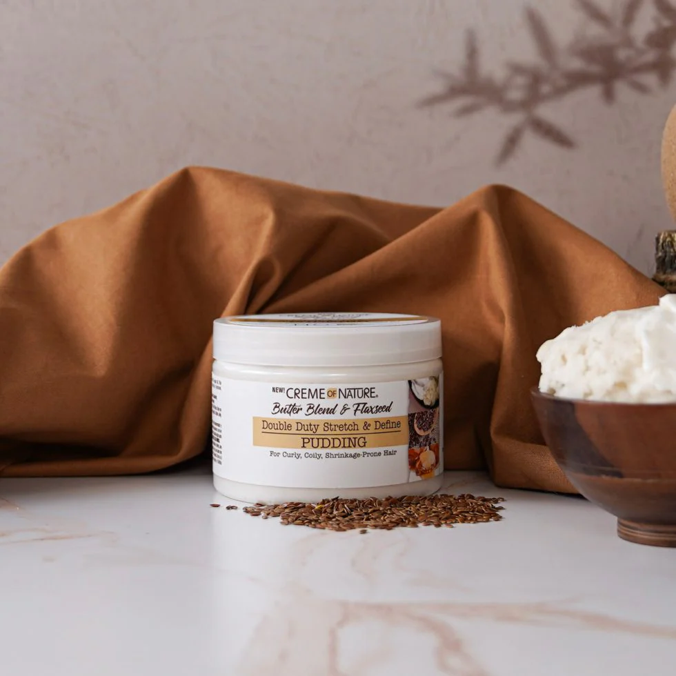 Creme of Nature Butter Blend & Flaxseed Double Duty Stretch & Define Pudding 326g/11.5oz - Image 2