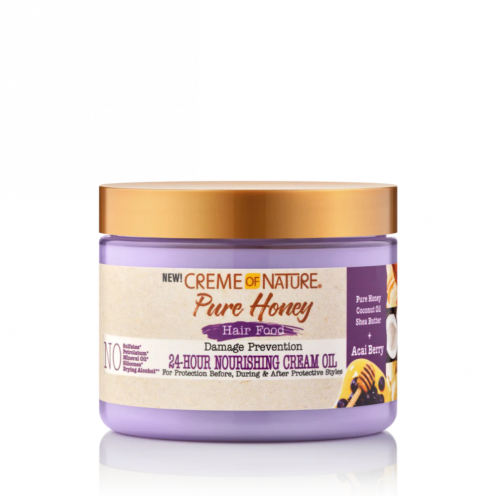 Creme of Nature Pure Honey Hair Food Damage Prevention 24-Hour Nourishing Cream Oil 135g