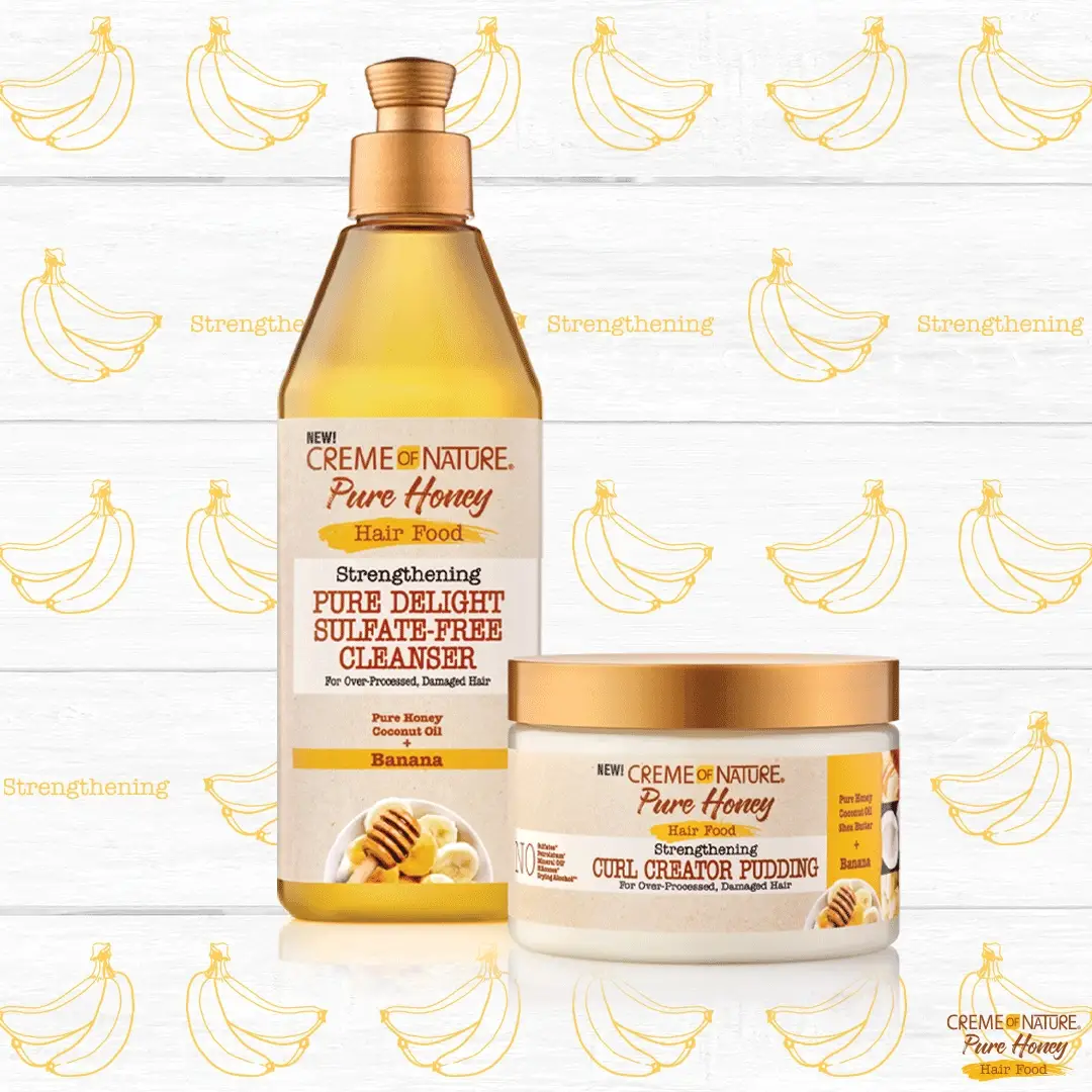 Creme of Nature Pure Honey Hair Food Strengthening Sulfate-Free Cleanser 355ml - Image 6