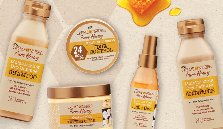 Creme of Nature Pure Honey Moisture Replenish & Strength Hair Mask 326g - Image 4