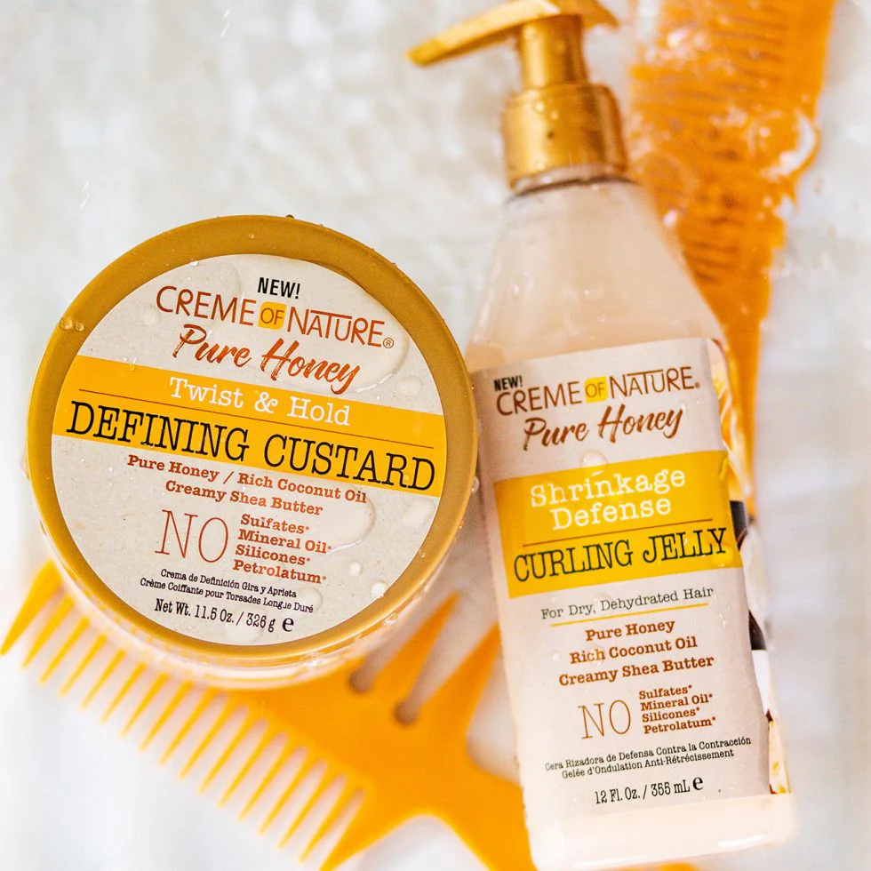 Creme of Nature Pure Honey Twist & Hold Defining Custard 326g - Image 5