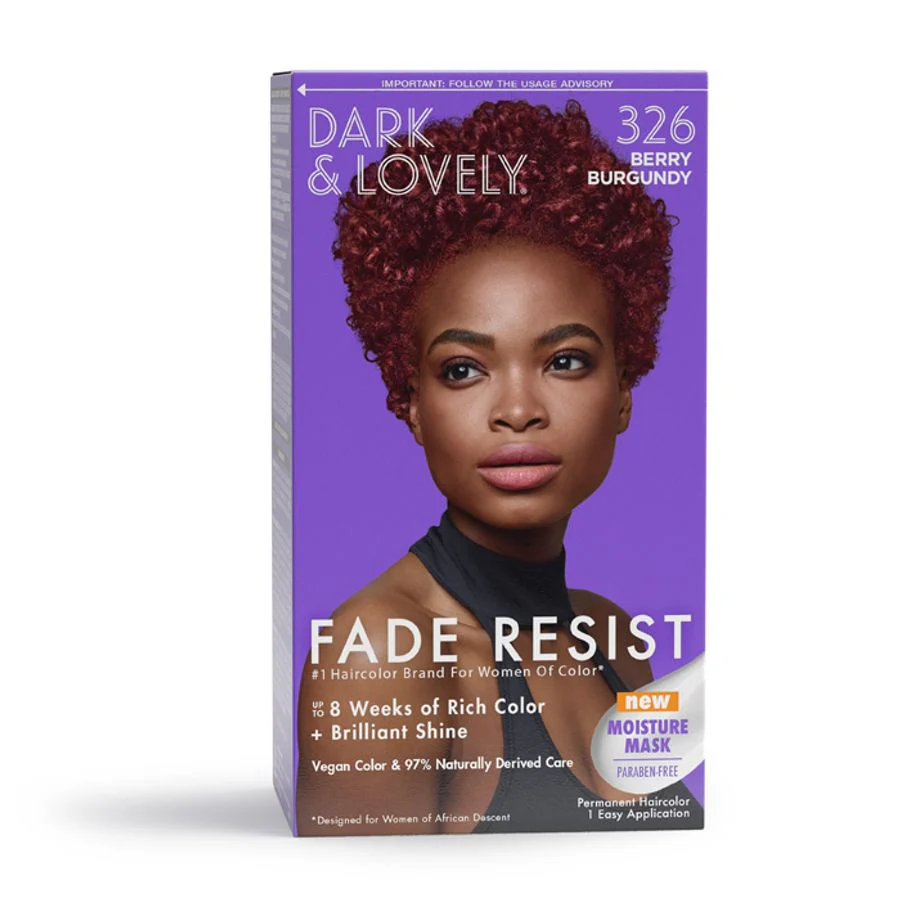 Dark & Lovely Fade Resist Permanent Hair Color 326 Berry Burgundy