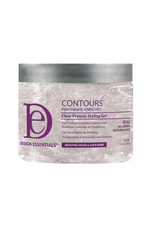 Design Essentials Contours Panthenol Enriched Clear Protein Styling Gel 445ml