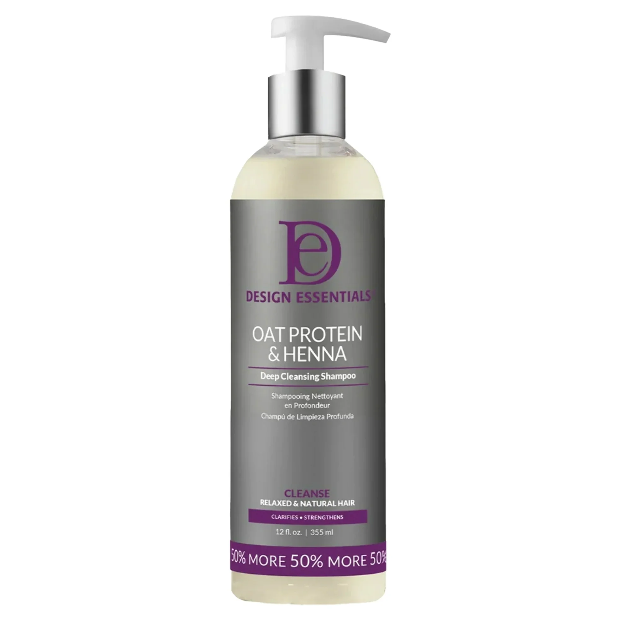 Design Essentials Oat Protein & Henna Deep Cleansing Shampoo 355ml/12oz