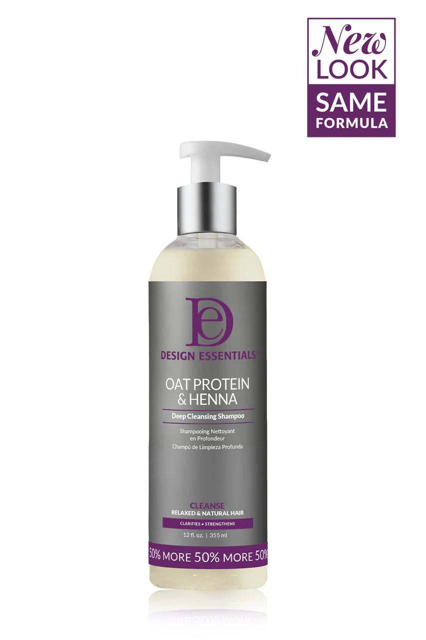Design Essentials Oat Protein & Henna Deep Cleansing Shampoo 355ml/12oz - Image 3