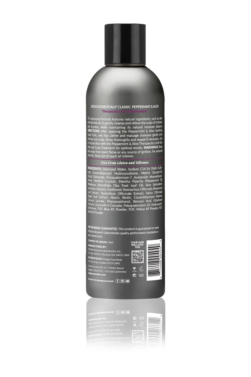 Design Essentials Peppermint & Aloe Therapeutics Anti-Itch Shampoo 237ml/8oz - Image 2