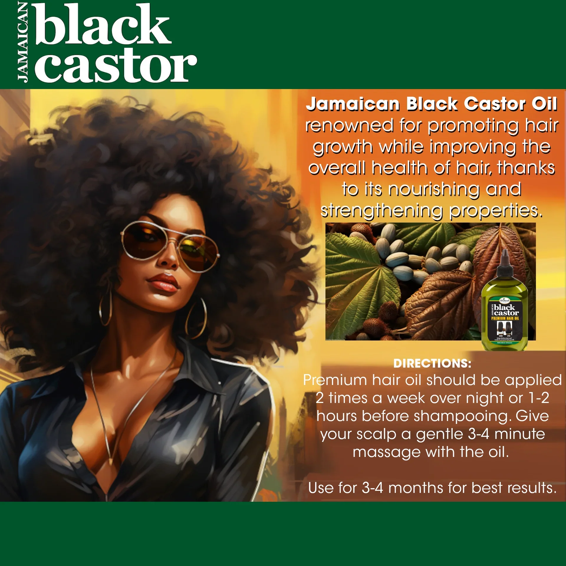 Difeel 99% Natural Premium Jamaican Black Castor Hair Oil 355ml - Image 5