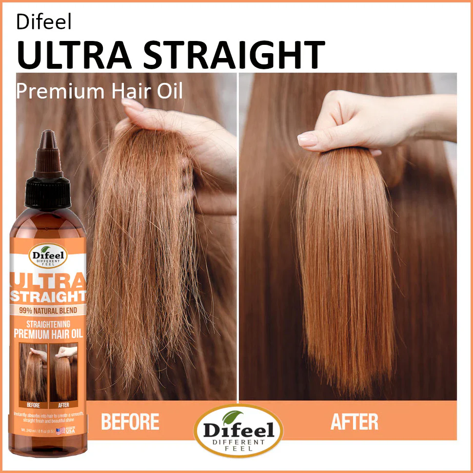Difeel 99% Natural Premium Ultra Straight Hair Oil 240ml - Image 5