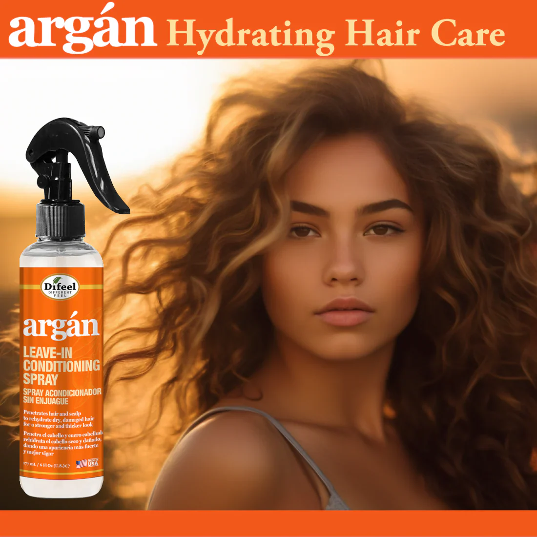 Difeel Argan Hydrating Leave-In Conditioning Spray 177ml - Image 6