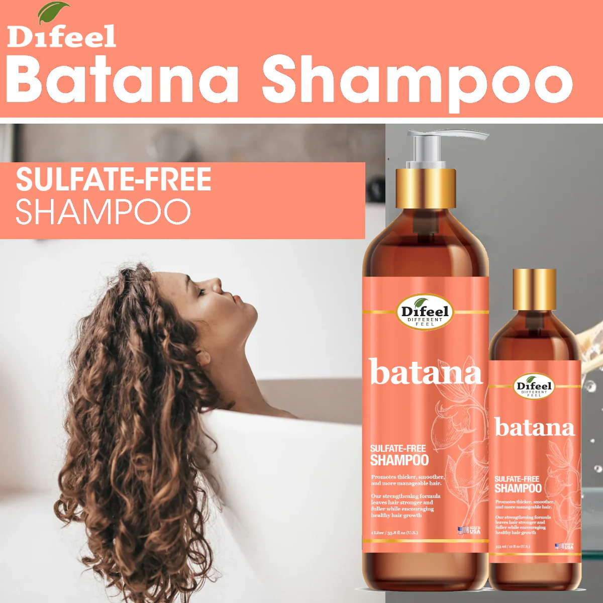 Difeel Batana Sulfate-Free Shampoo 355ml - Image 6