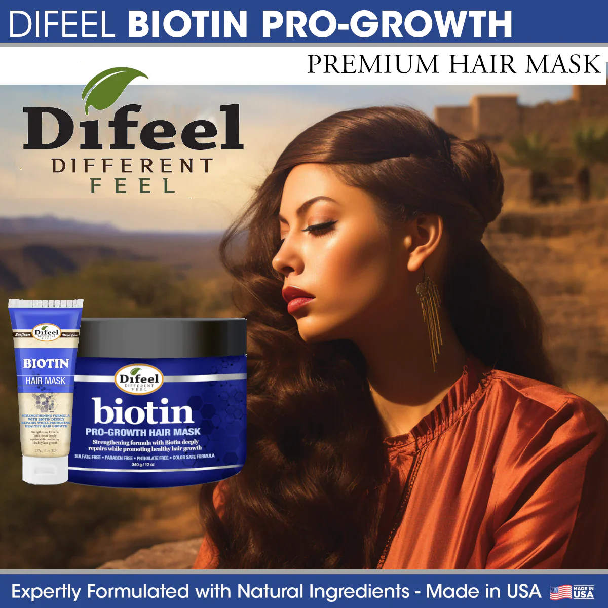 Difeel Biotin Pro-Growth Hair Mask 340ml - Image 3