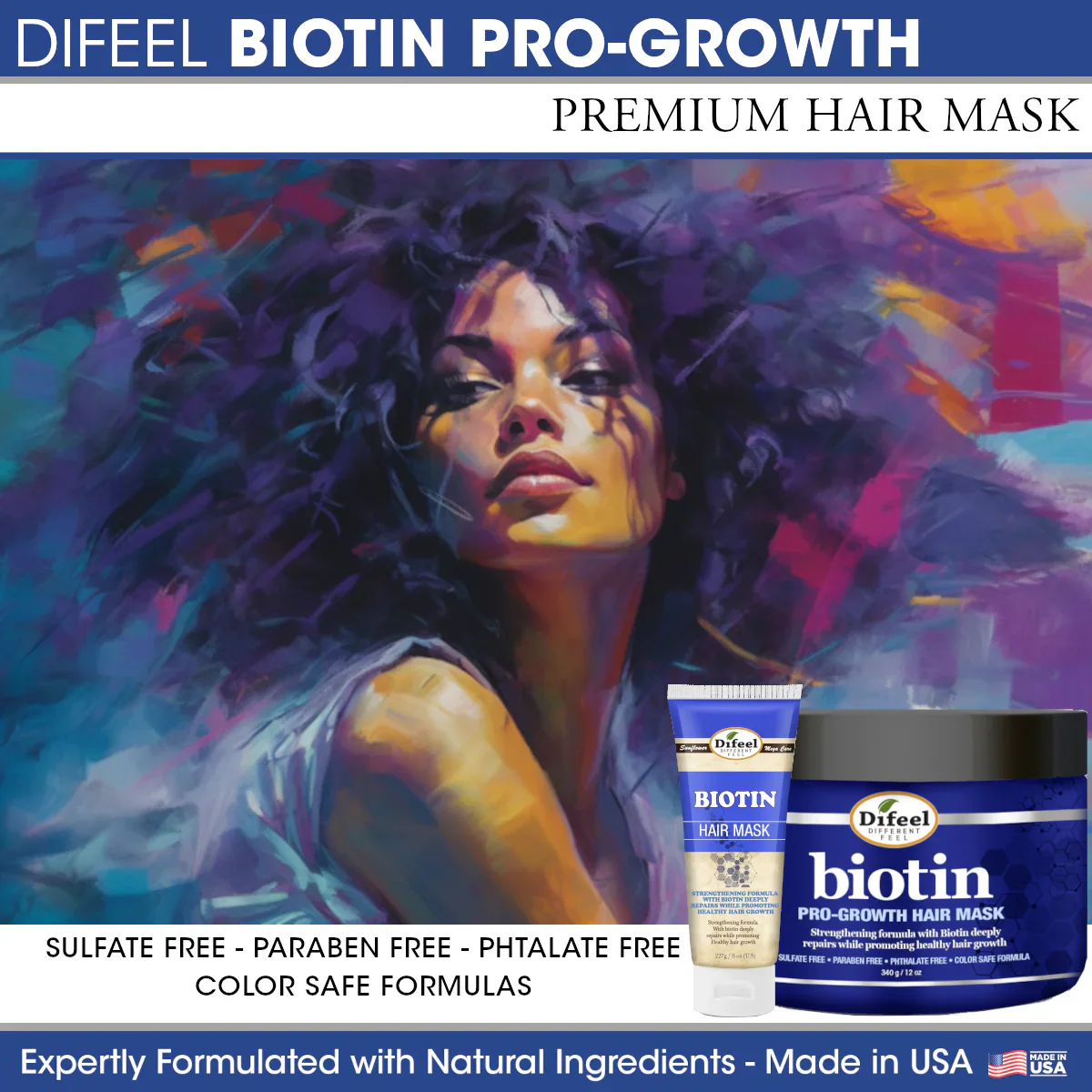 Difeel Biotin Pro-Growth Hair Mask 227g - Image 2