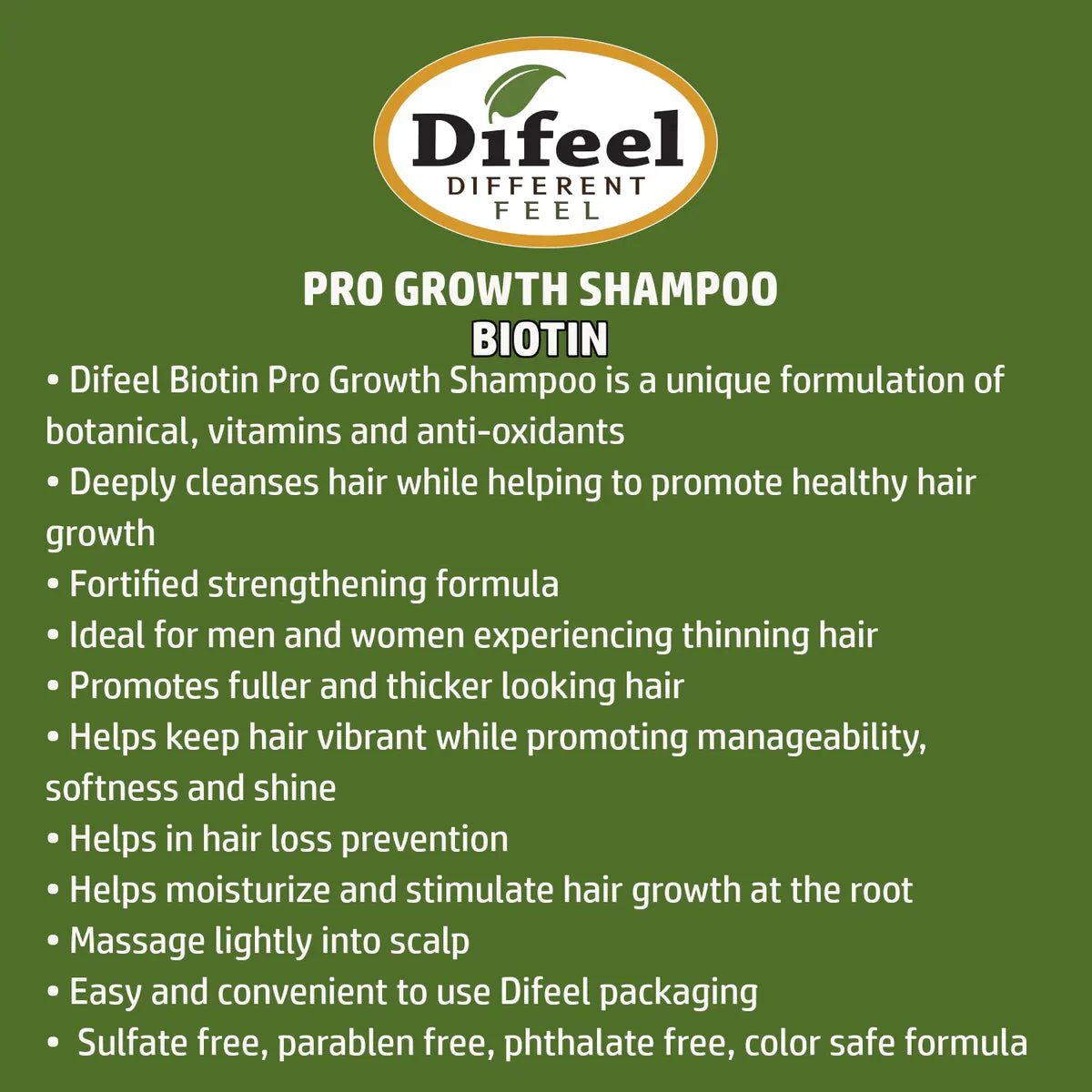 Difeel Biotin Pro Growth Shampoo 354ml - Image 2