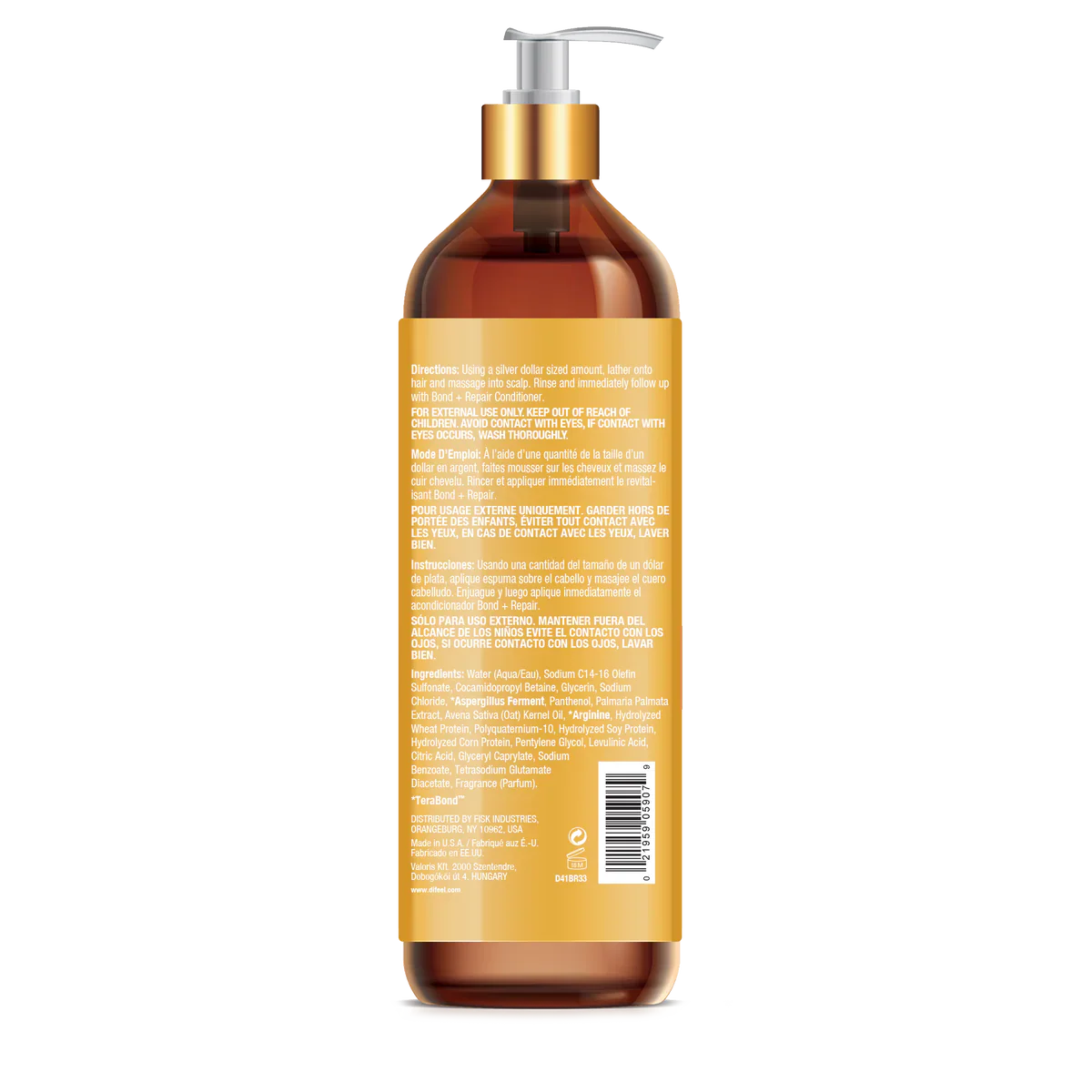 Difeel Bond & Repair Sulfate-Free Shampoo 1Liter - Image 5