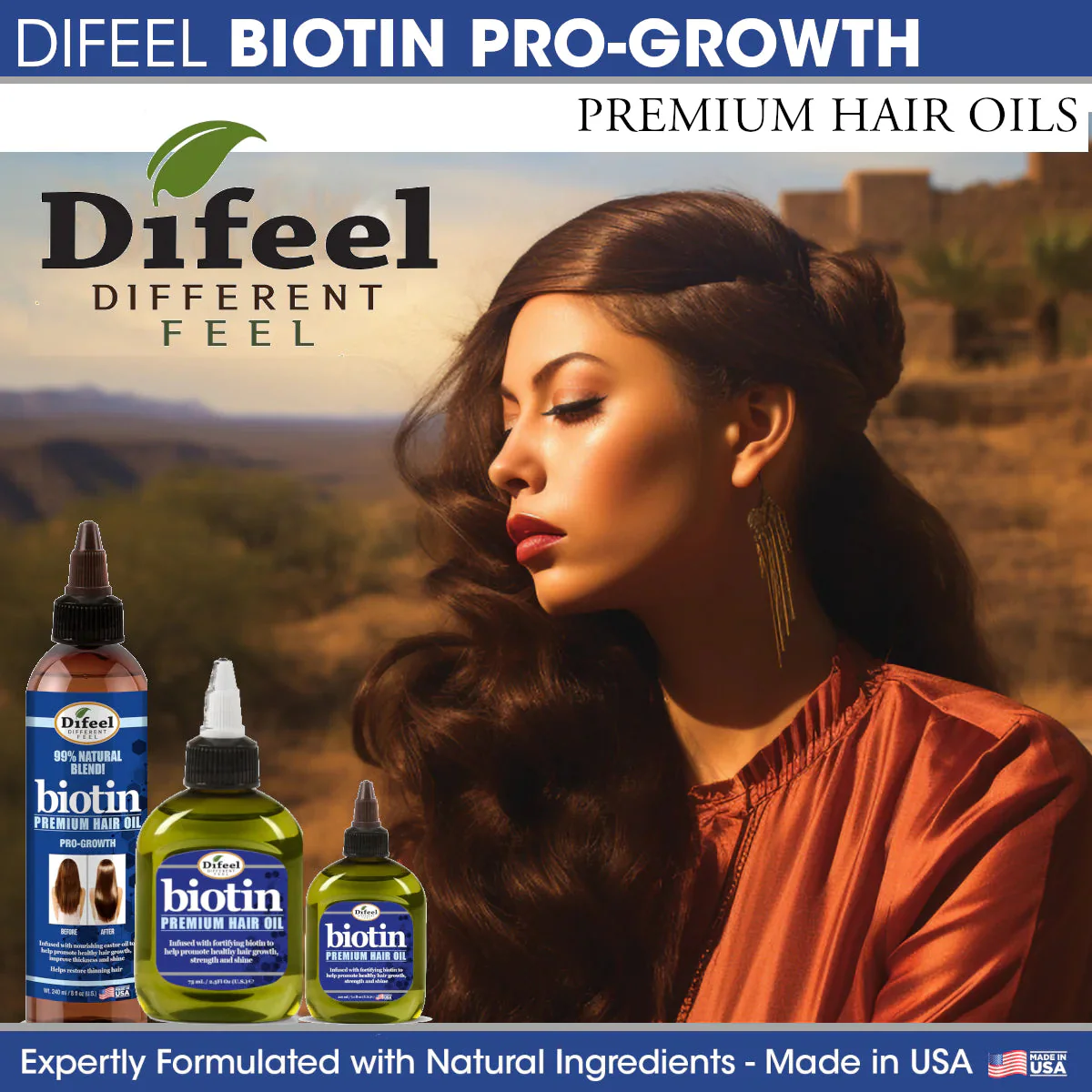 Difeel Biotin Premium Hair Oil 210ml - Image 3