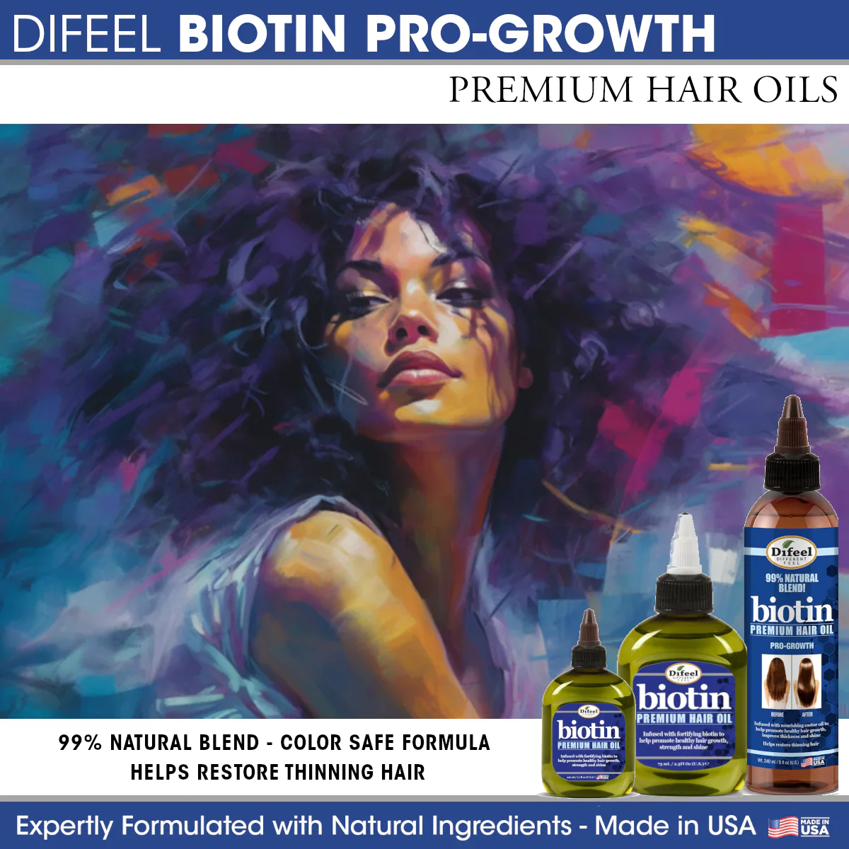 Difeel Biotin Premium Hair Oil 210ml - Image 4