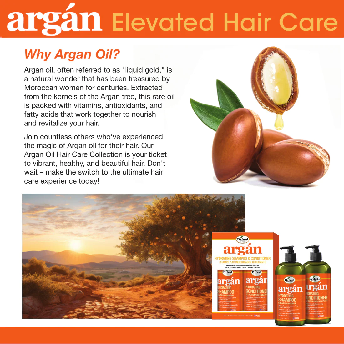 Difeel Elevated Argan Premium Hair Oil 210ml - Image 4