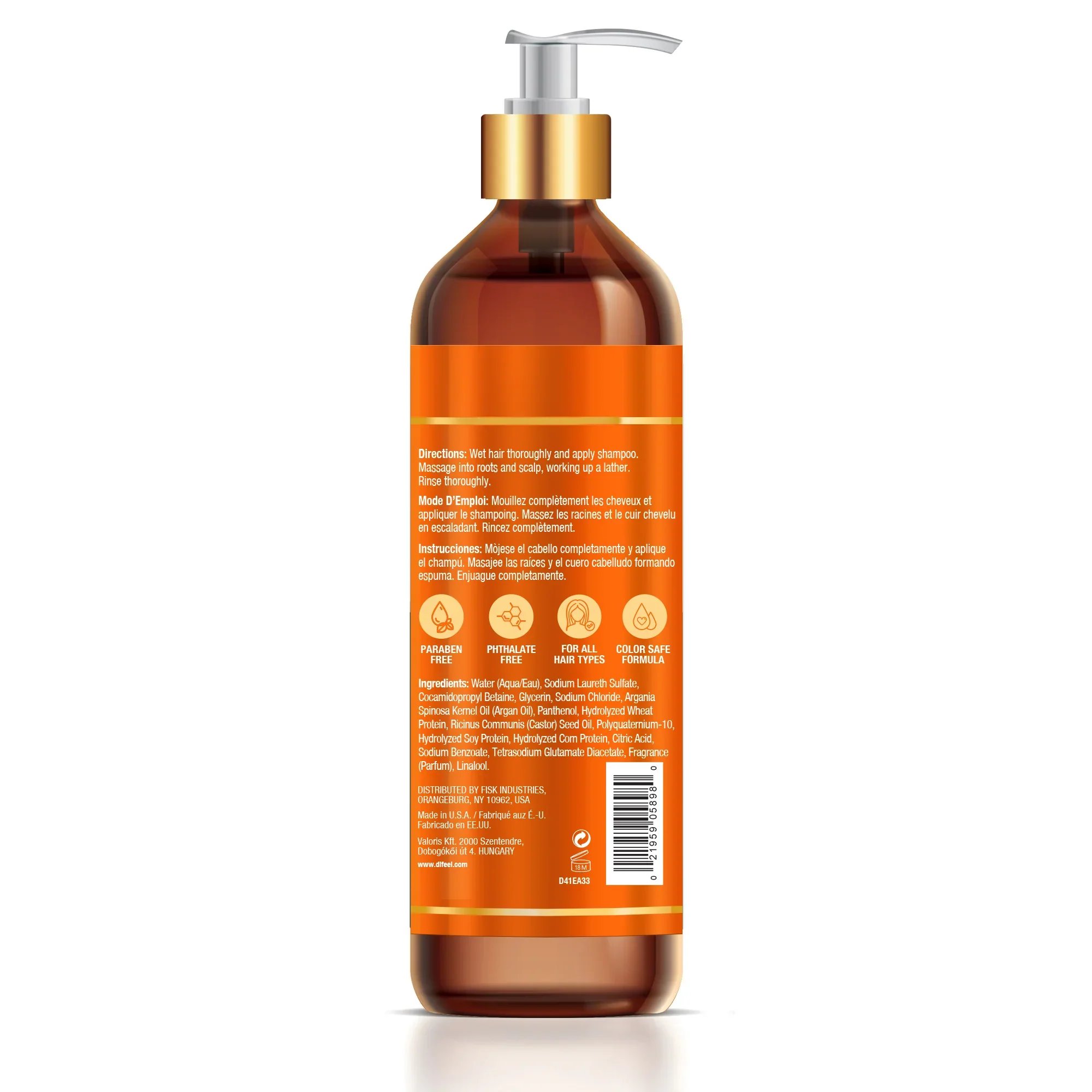 Difeel Elevated Argan Shampoo 1Liter - Image 2