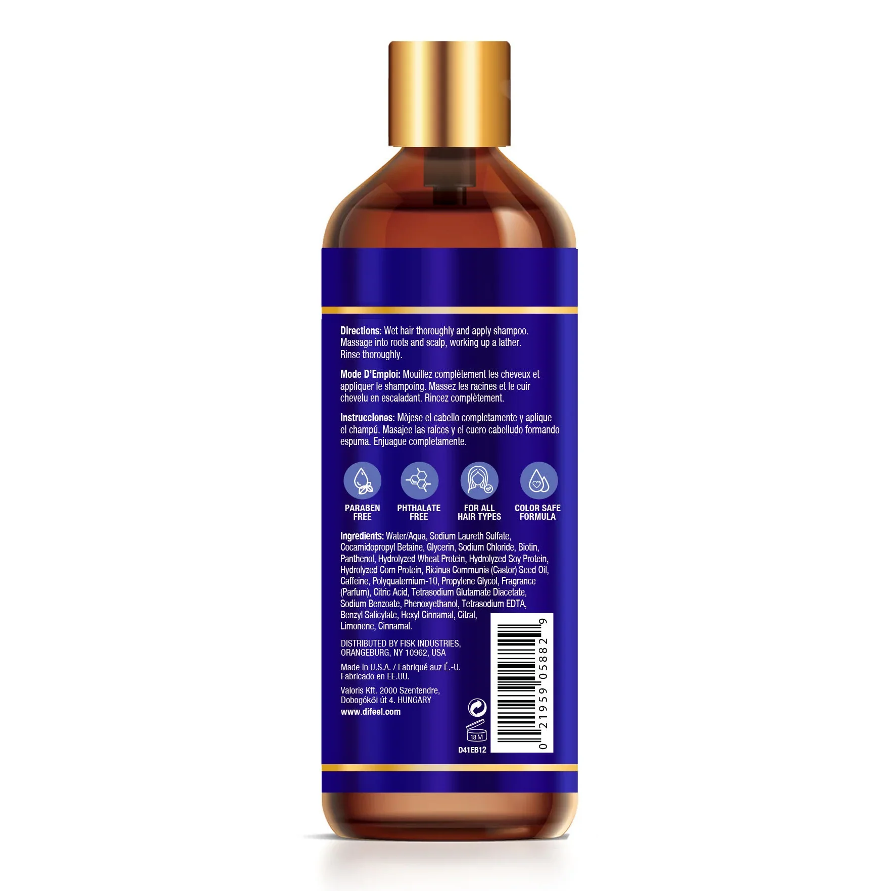 Difeel Elevated Biotin Pro-Growth Shampoo 354ml - Image 2