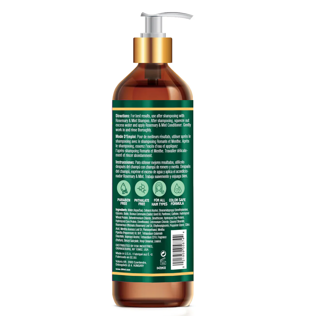 Difeel Elevated Rosemary & Mint Strengthening Conditioner 1 Liter - Image 2