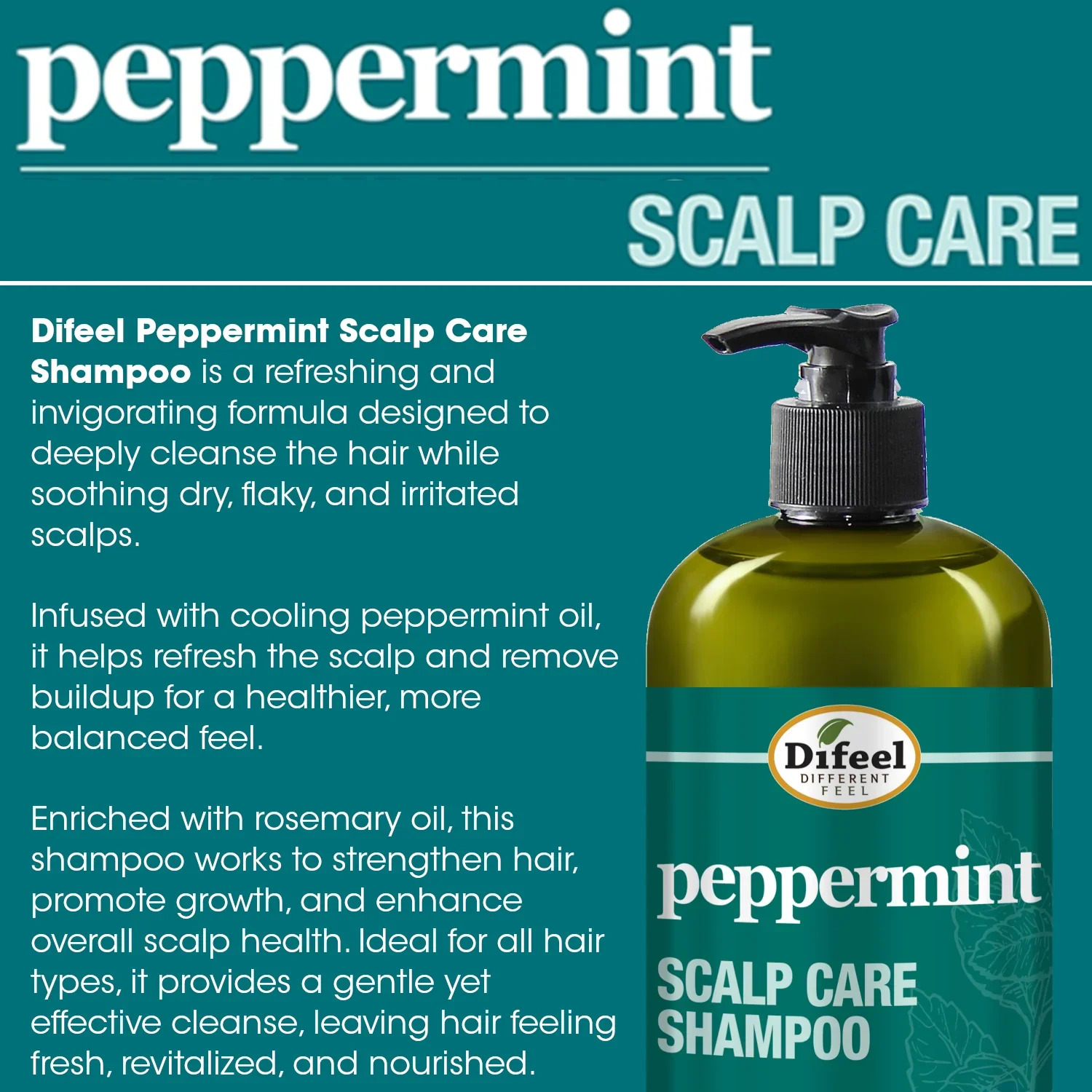 Difeel Peppermint Scalp Care Shampoo - Image 5