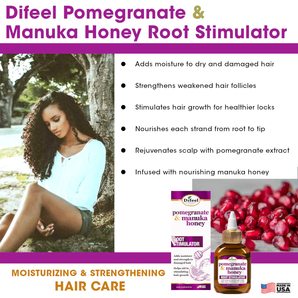 Difeel Pomegranate & Manuka Honey Root Stimulator 75ml - Image 8