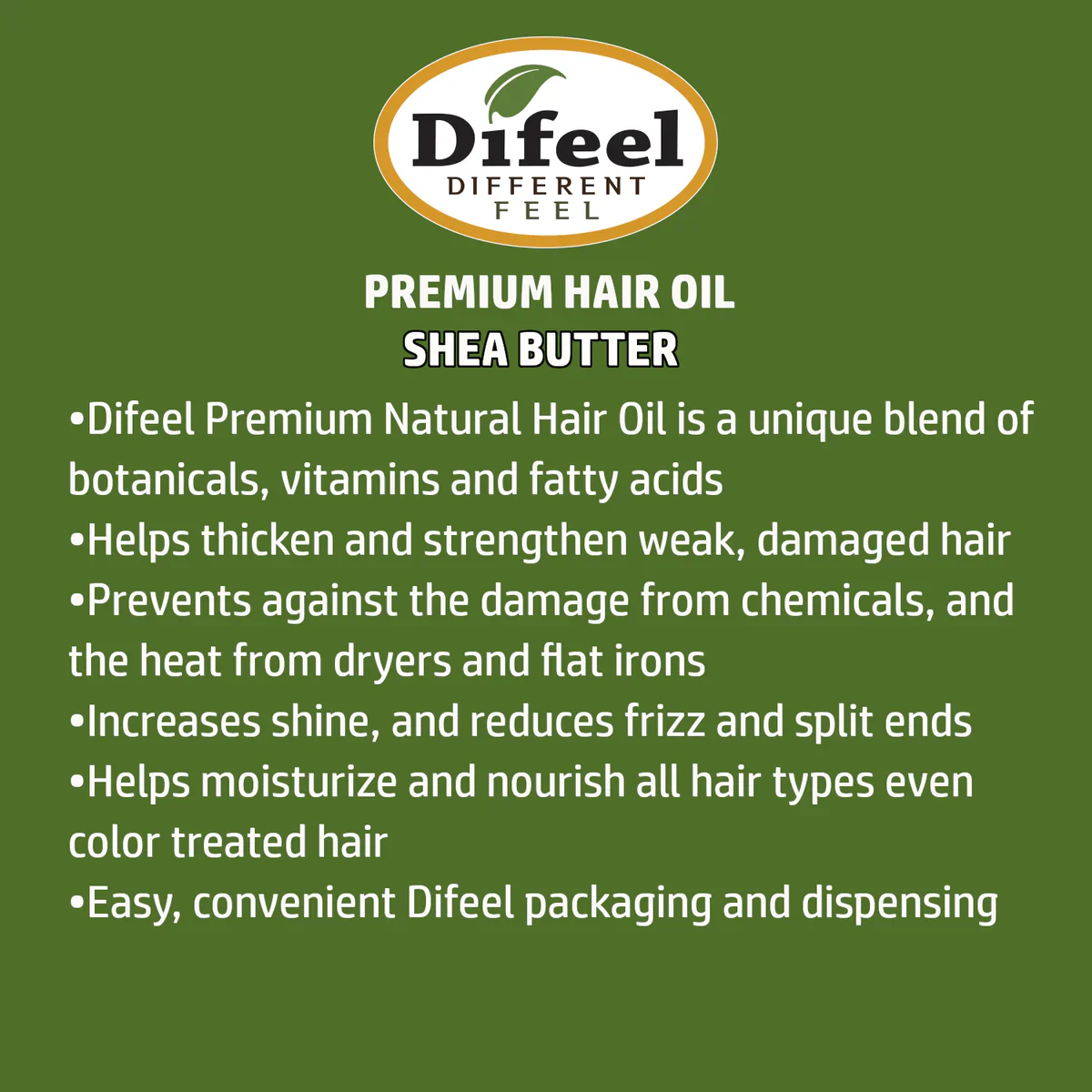Difeel Premium Natural Shea Butter Hair Oil 75ml - Image 2