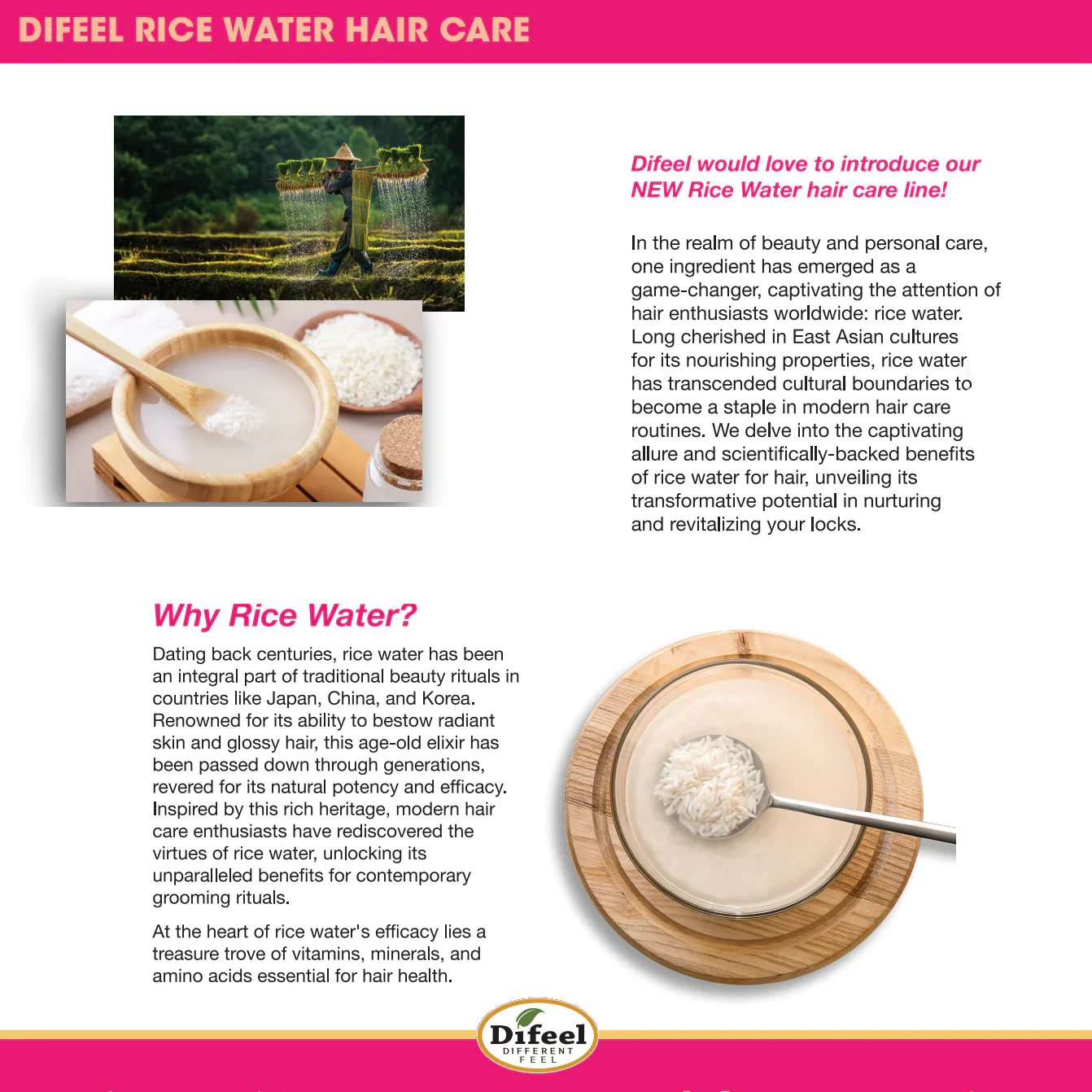 Difeel Premium Hair Mask with Rice Water 340g - Image 6