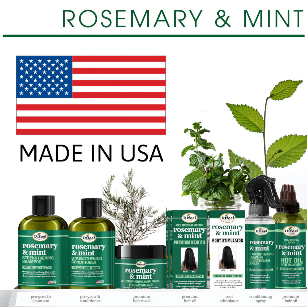 Difeel Rosemary & Mint Hair Strengthening Conditioner with Biotin 1 Liter - Image 4