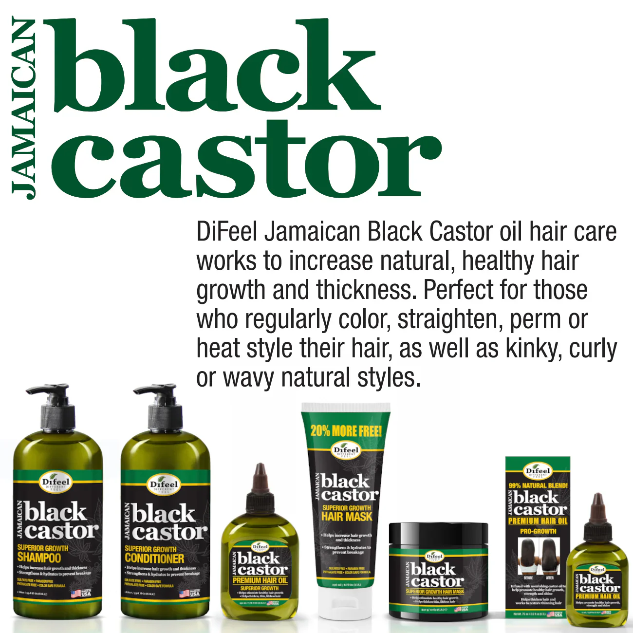 Difeel Jamaican Black Castor Superior Growth Conditioner 354ml - Image 3