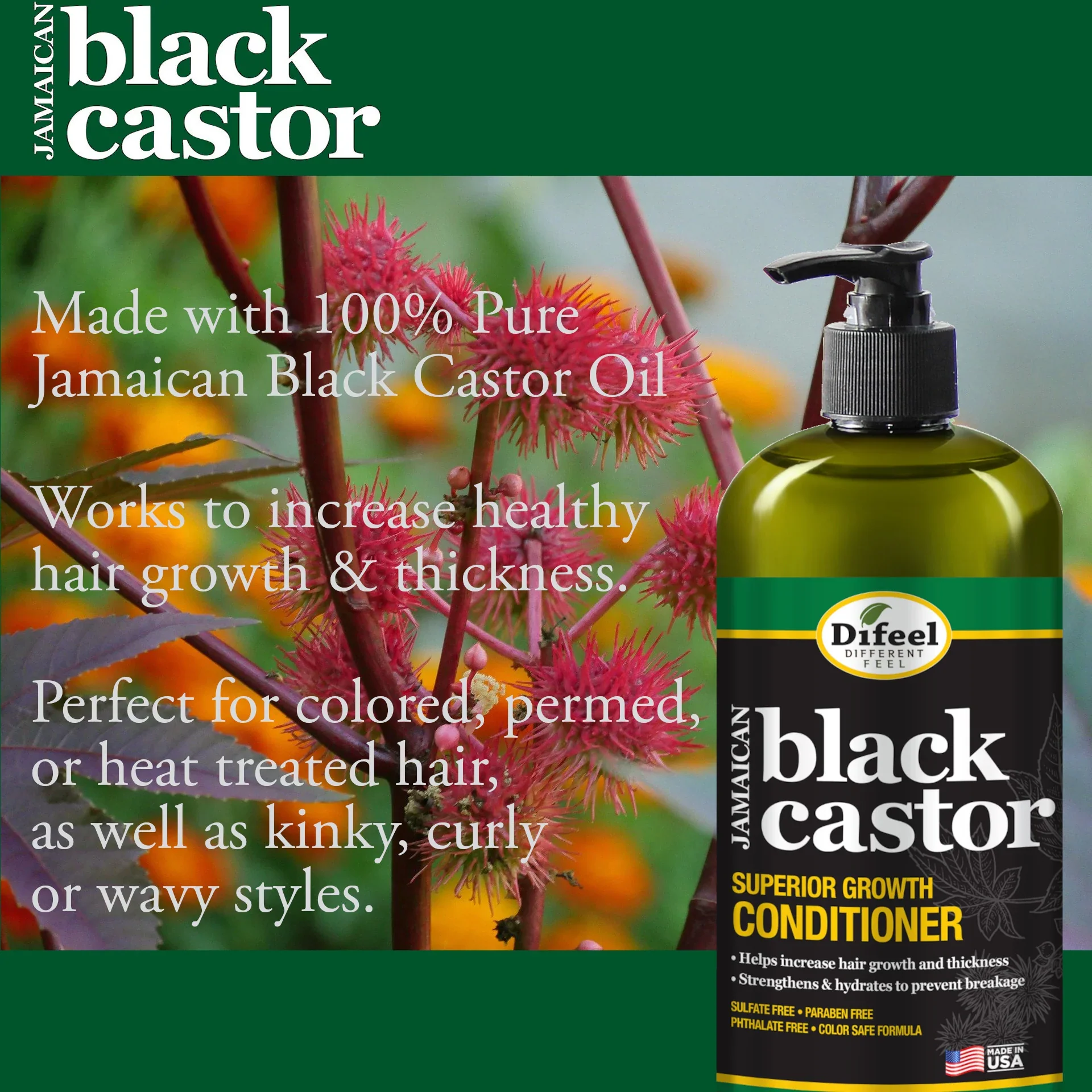 Difeel Jamaican Black Castor Superior Growth Conditioner 354ml - Image 5