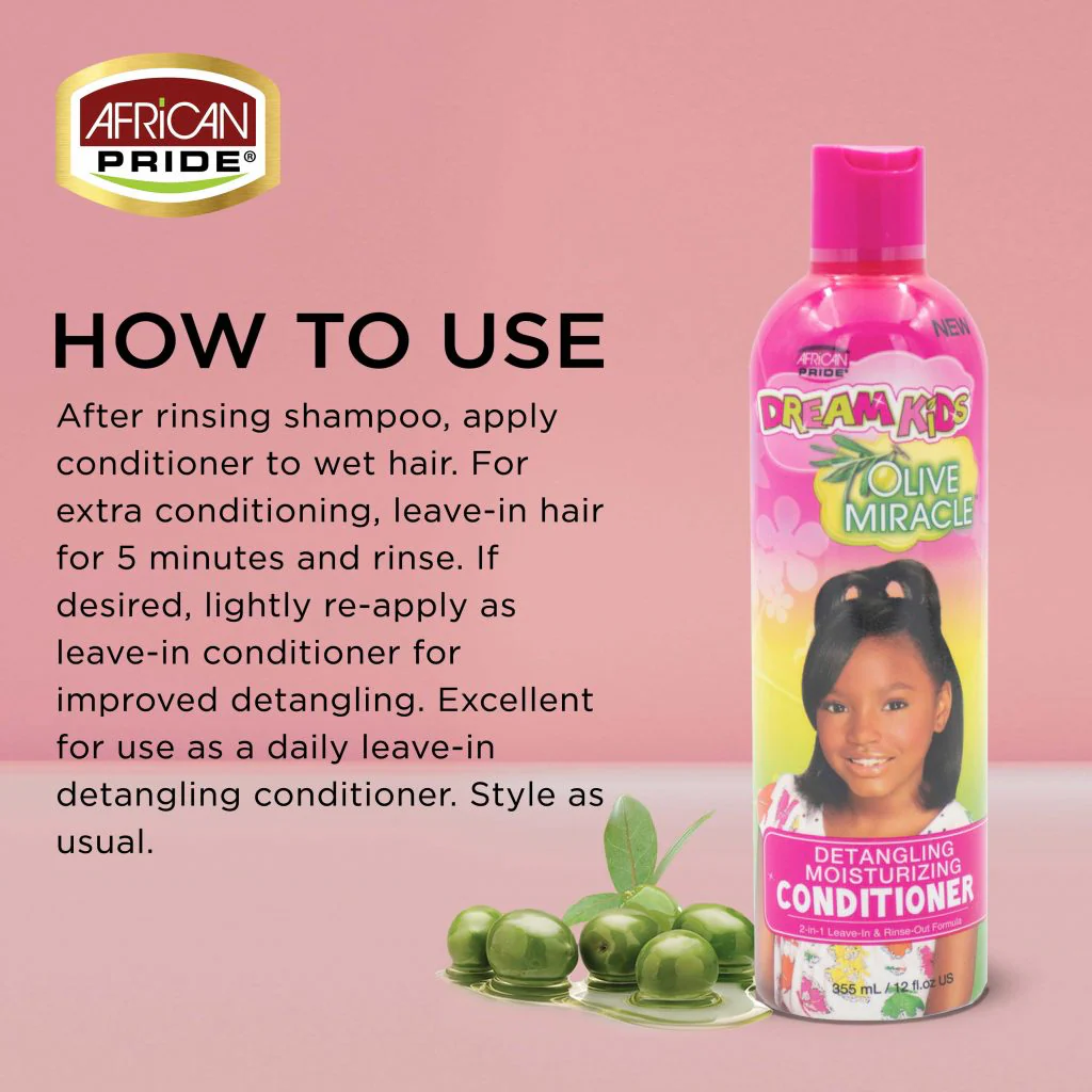 African Pride Dream Kids Detangling Moisturizing Conditioner 355ml/12oz - Image 2