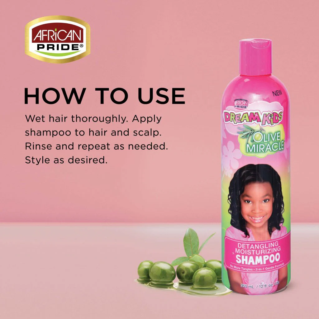 African Pride Dream Kids Detangling Moisturizing Shampoo 355ml/12oz - Image 2