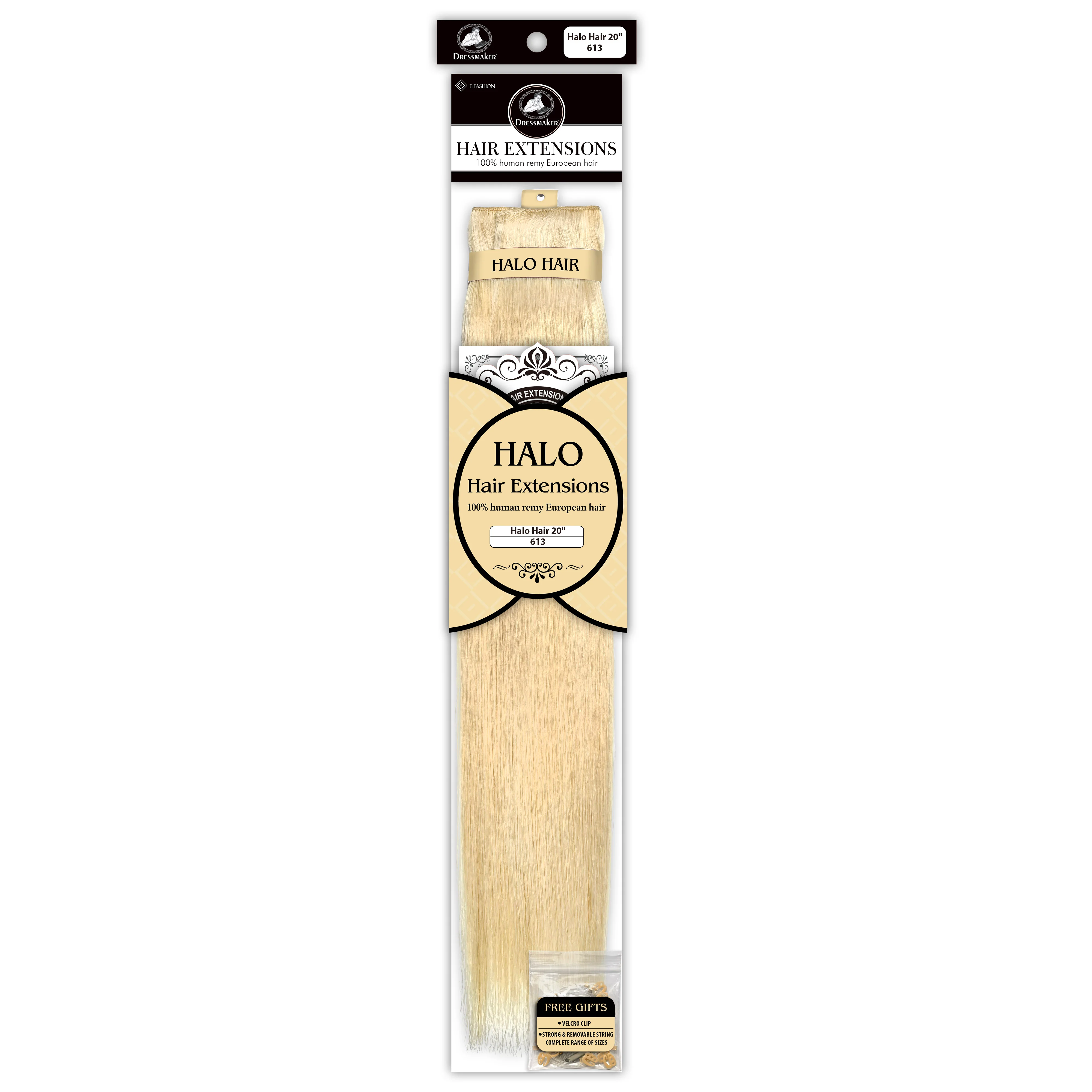 Dressmaker 100% Human Remy European 20" Helo Hair Extensions Straight