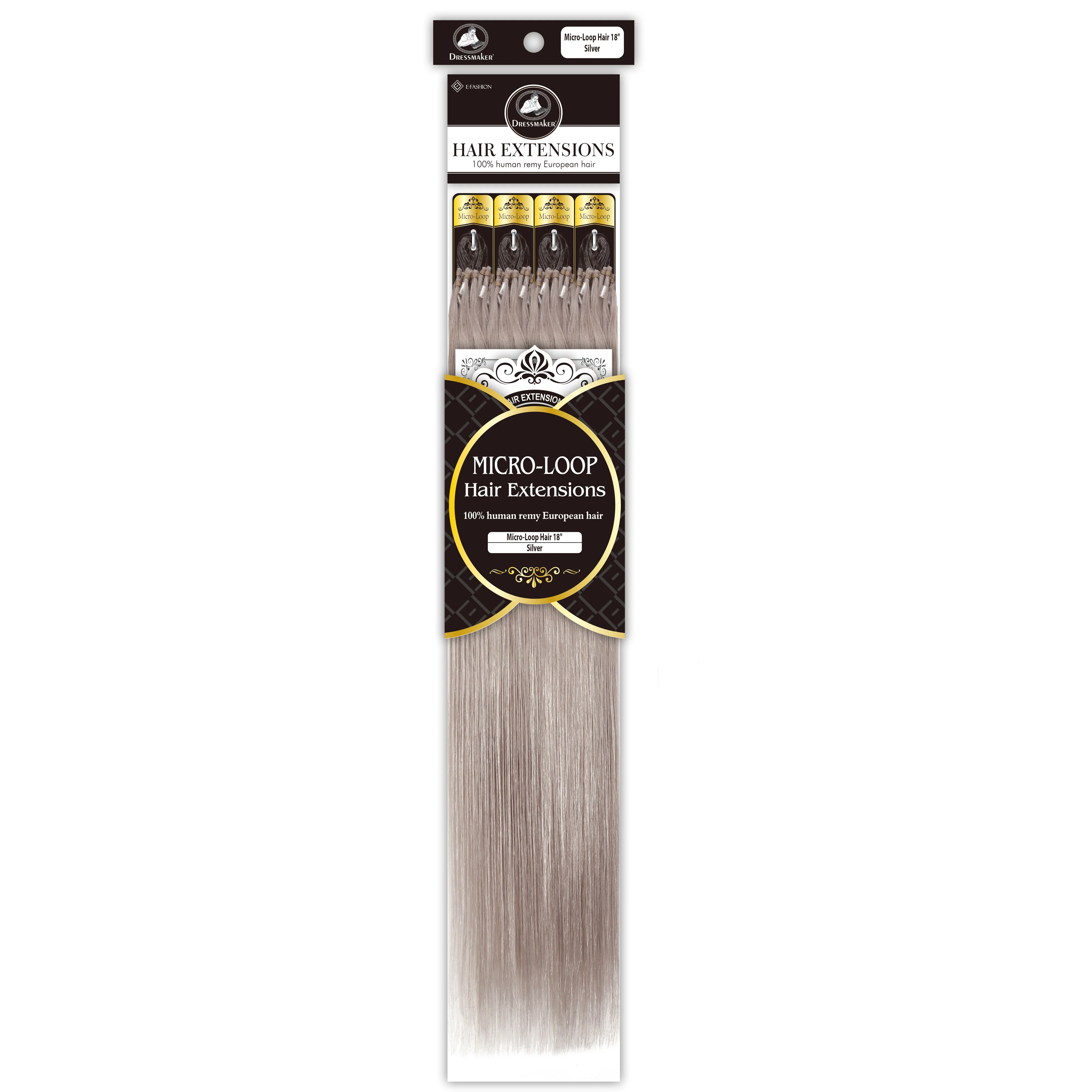 Dressmaker 100% Human Remy European Micro-Loop Straight Hair Extensions (100pcs) - Image 10