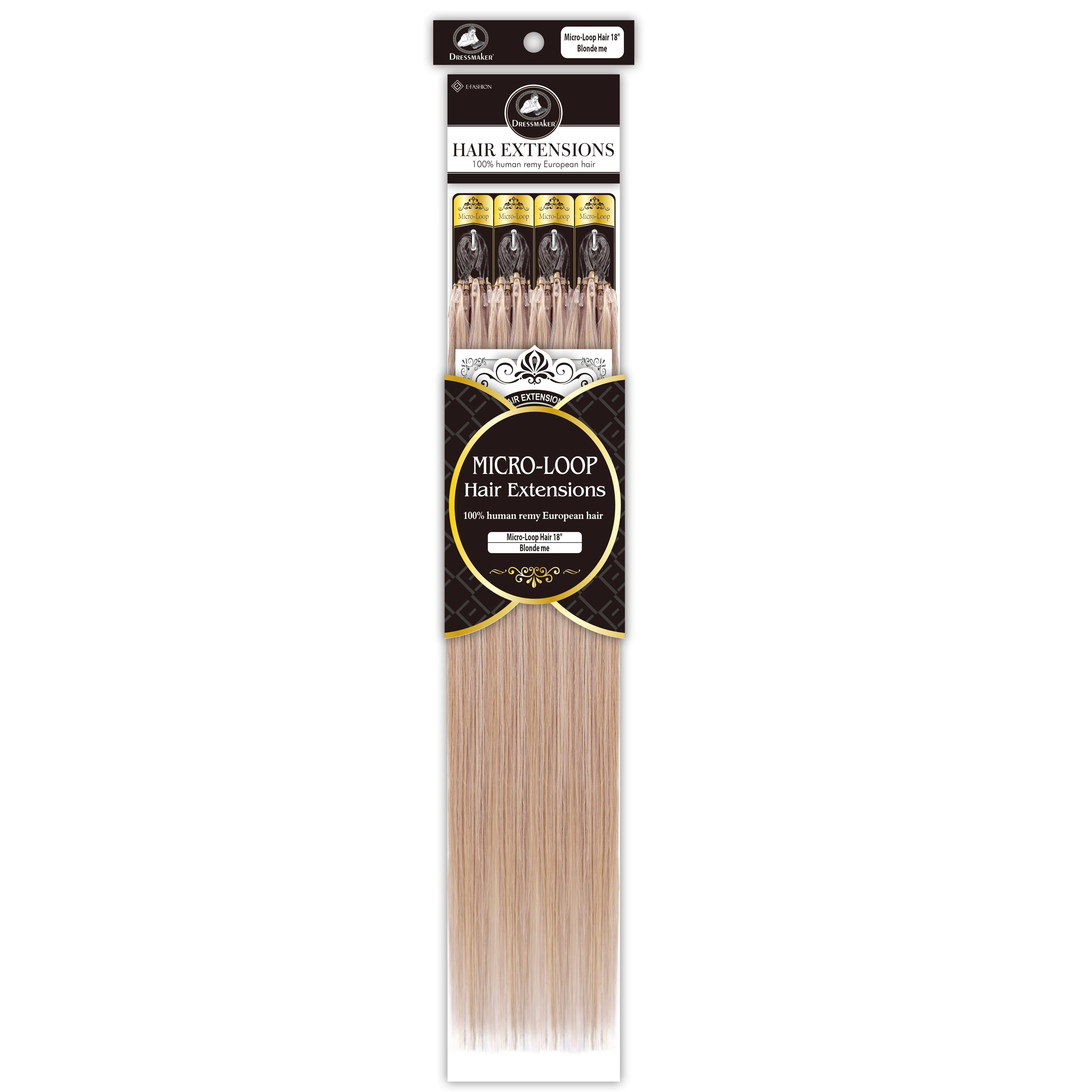 Dressmaker 100% Human Remy European Micro-Loop Straight Hair Extensions (100pcs) - Image 11
