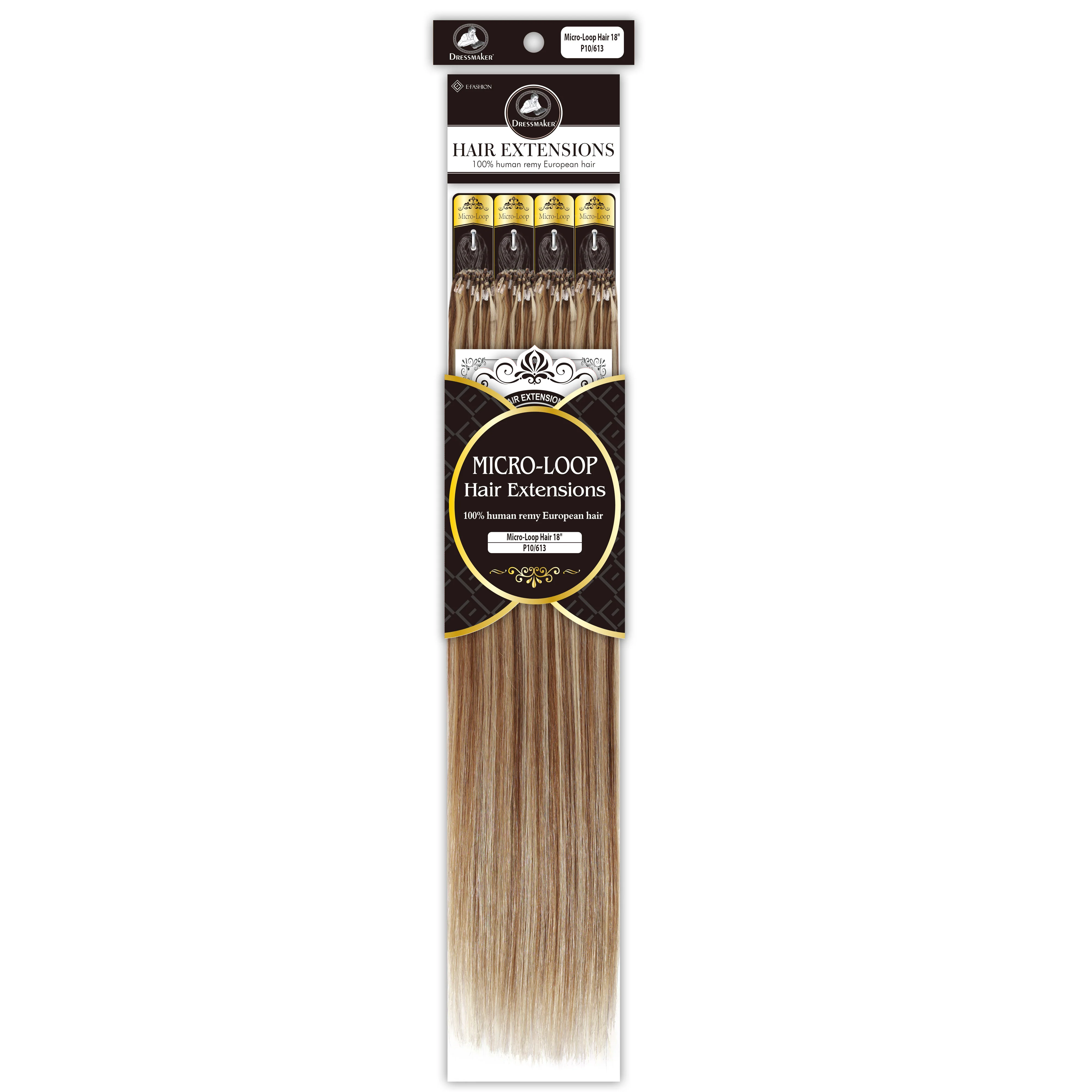 Dressmaker 100% Human Remy European Micro-Loop Straight Hair Extensions (100pcs) - Image 12