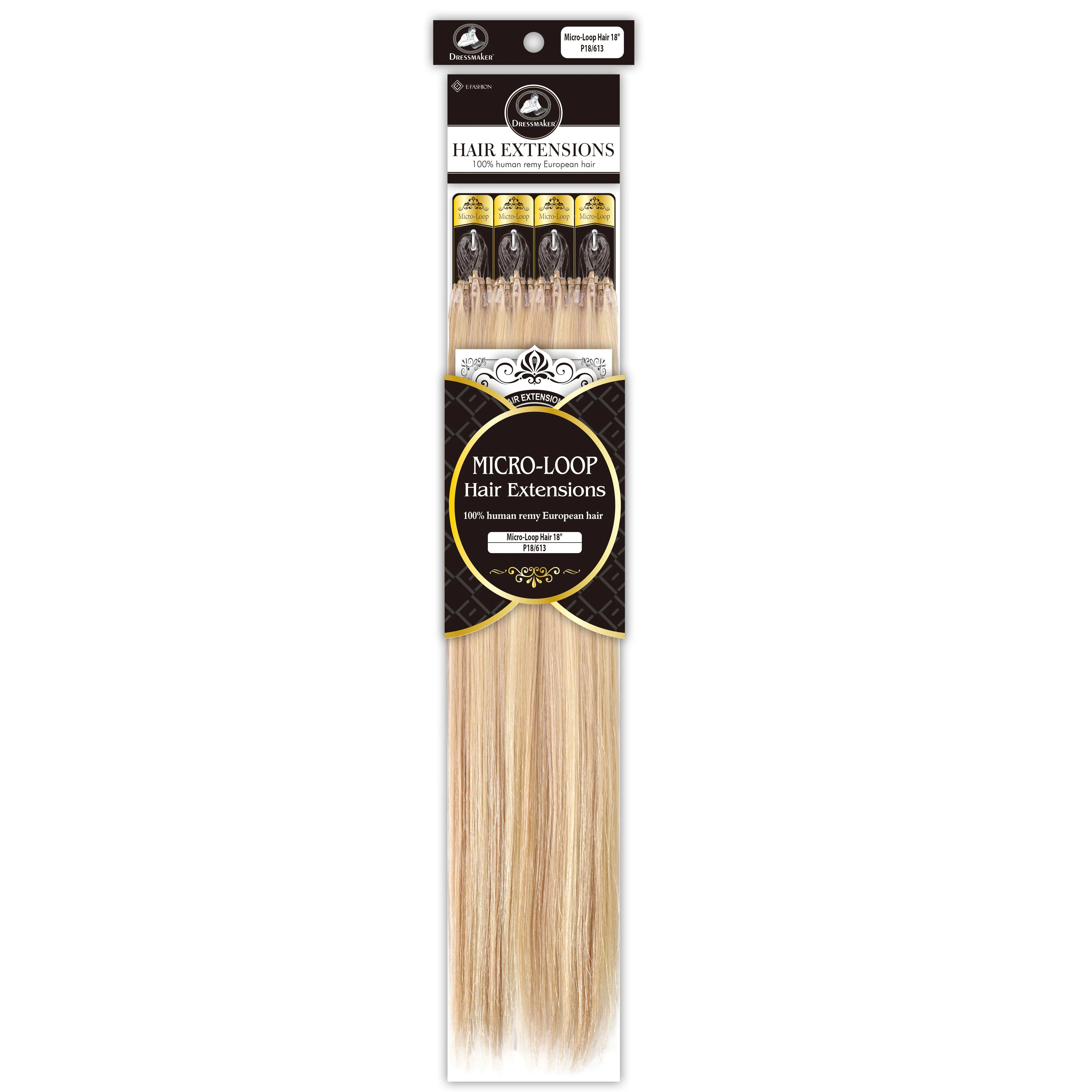 Dressmaker 100% Human Remy European Micro-Loop Straight Hair Extensions (100pcs) - Image 13