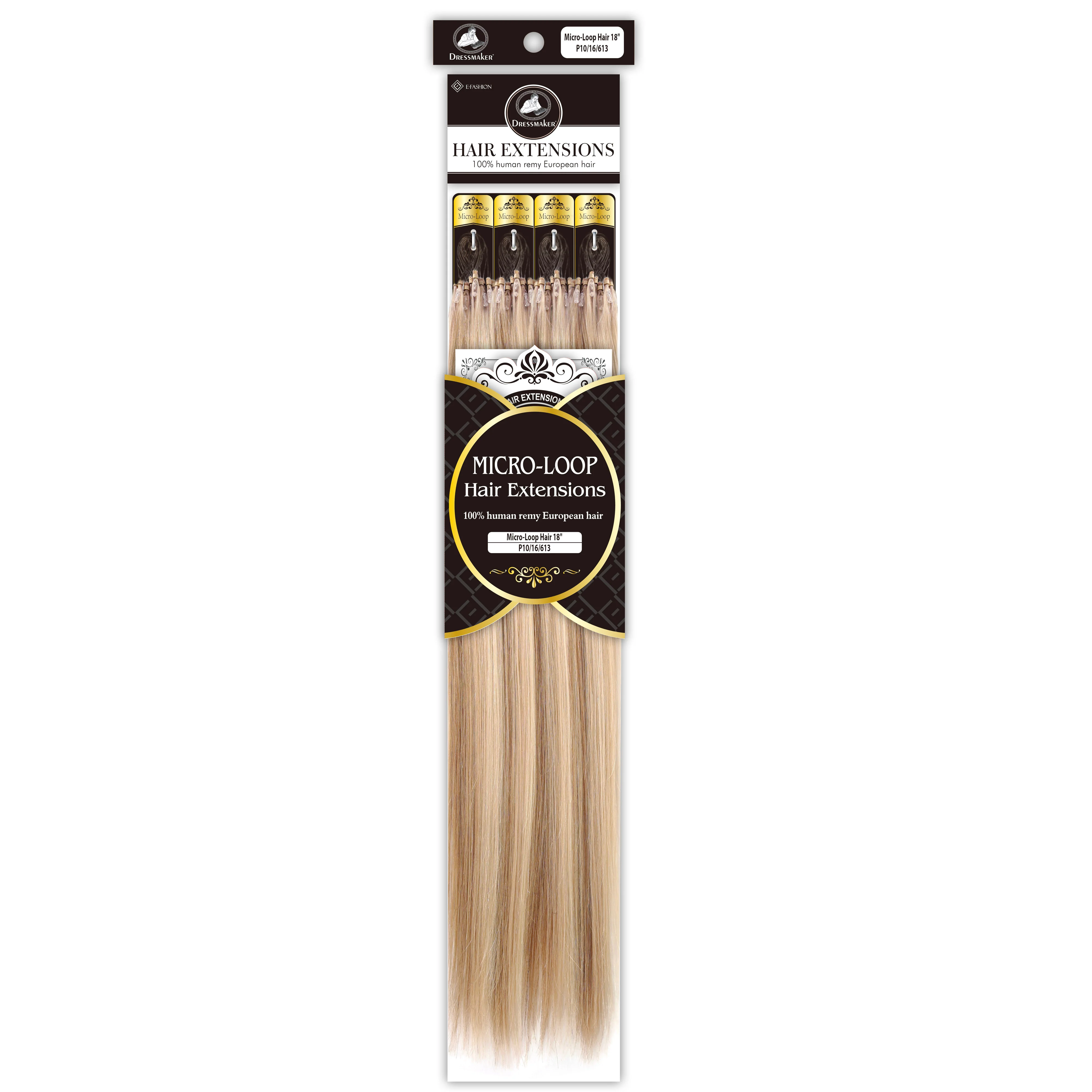 Dressmaker 100% Human Remy European Micro-Loop Straight Hair Extensions (100pcs) - Image 15