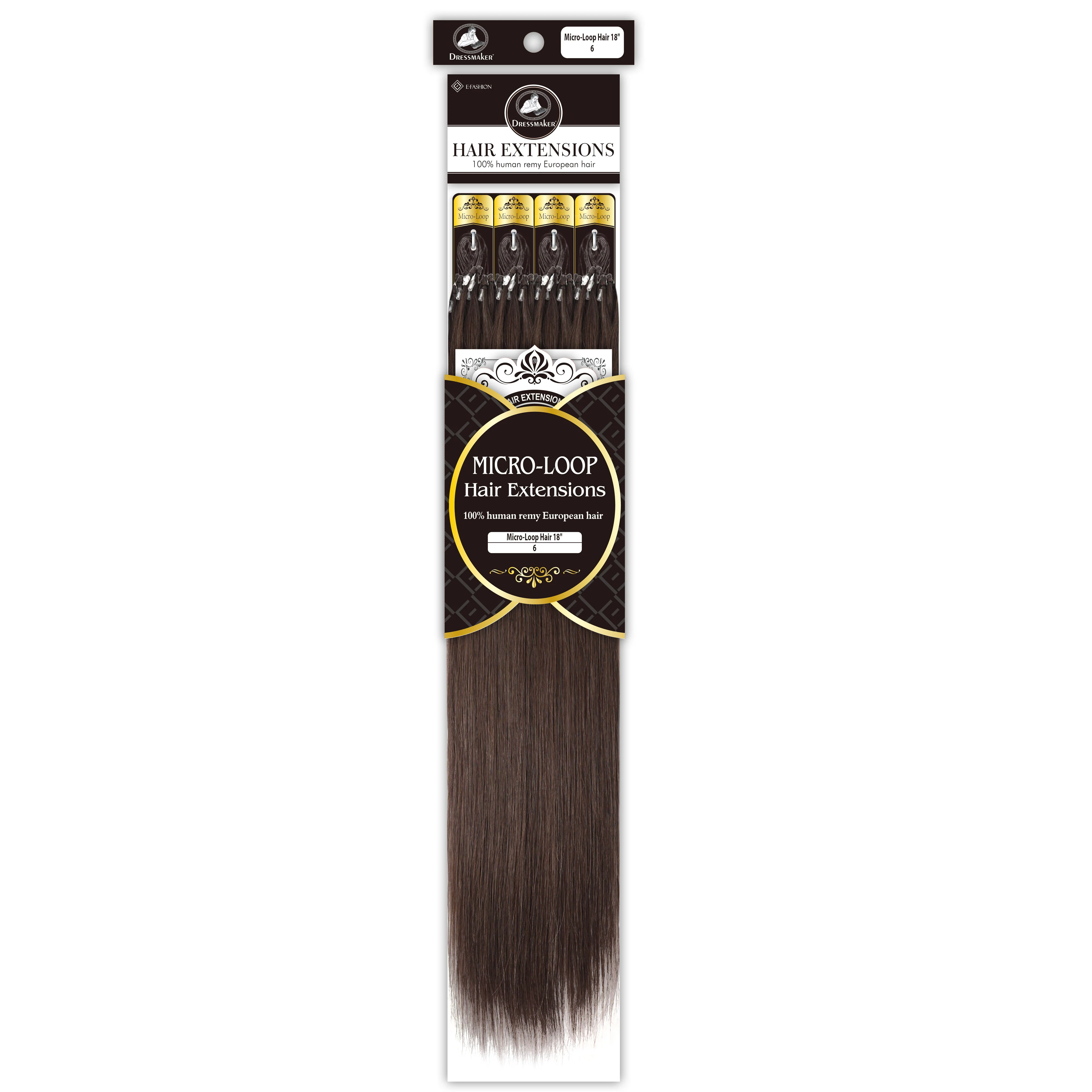 Dressmaker 100% Human Remy European Micro-Loop Straight Hair Extensions (100pcs) - Image 6