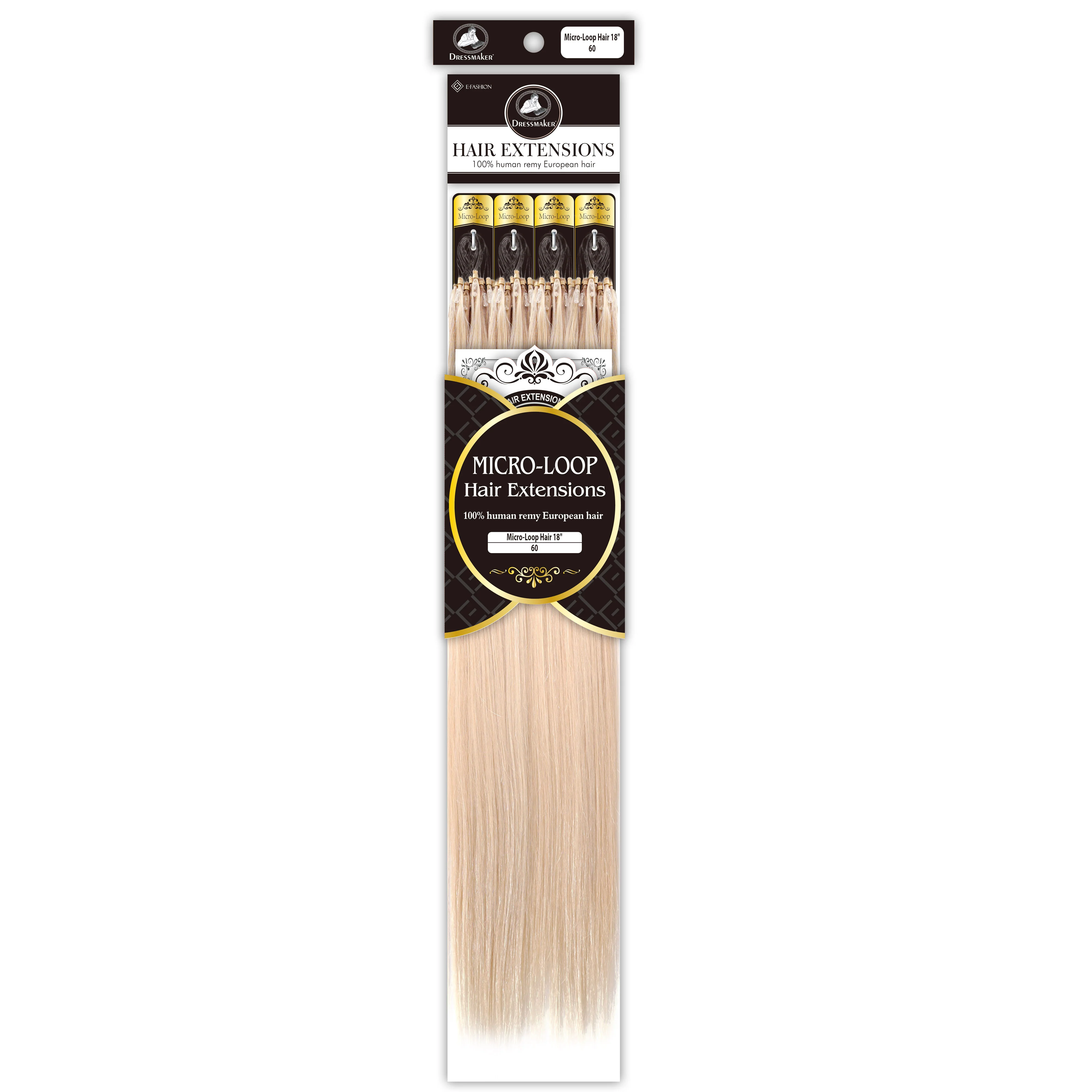 Dressmaker 100% Human Remy European Micro-Loop Straight Hair Extensions (100pcs) - Image 7