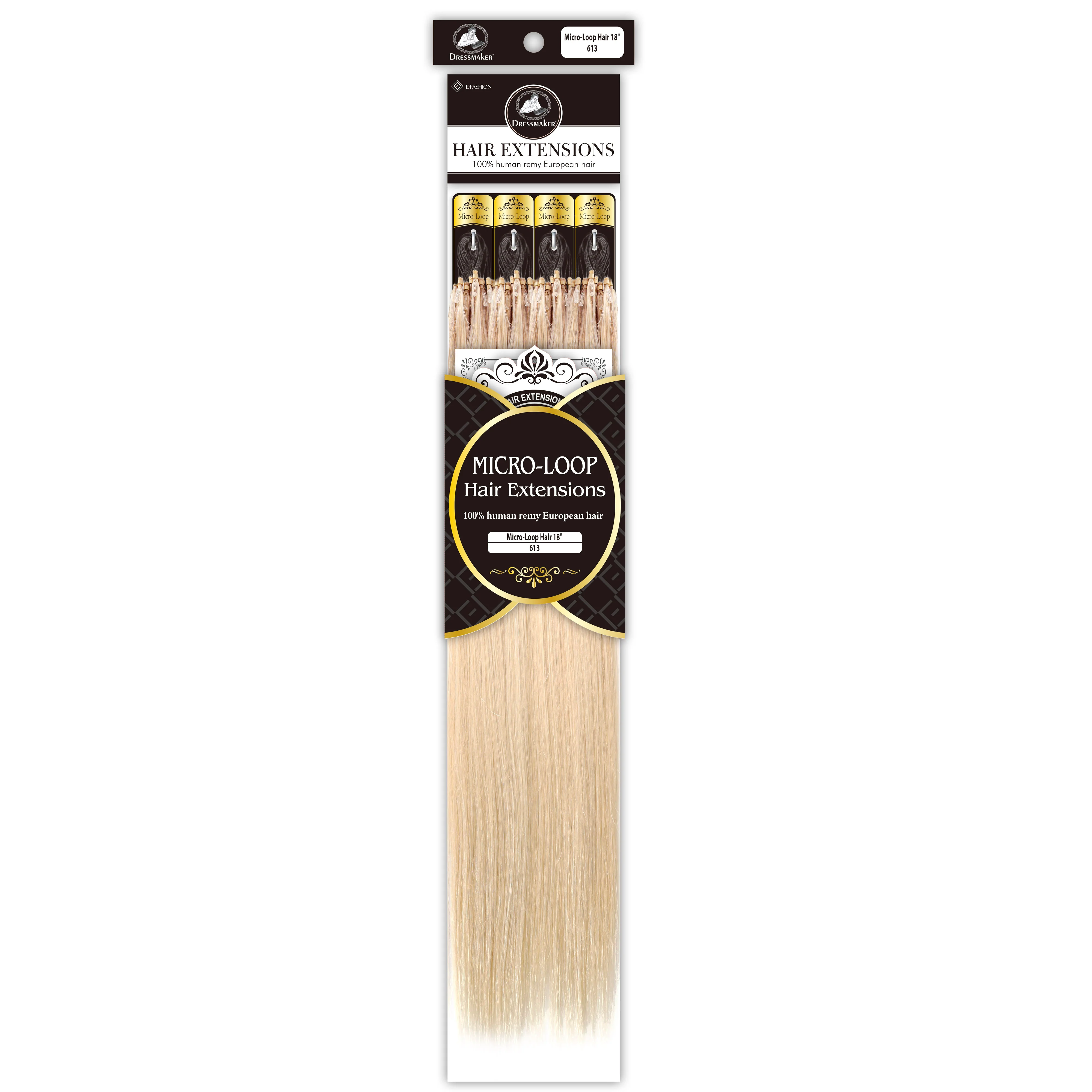 Dressmaker 100% Human Remy European Micro-Loop Straight Hair Extensions (100pcs) - Image 8