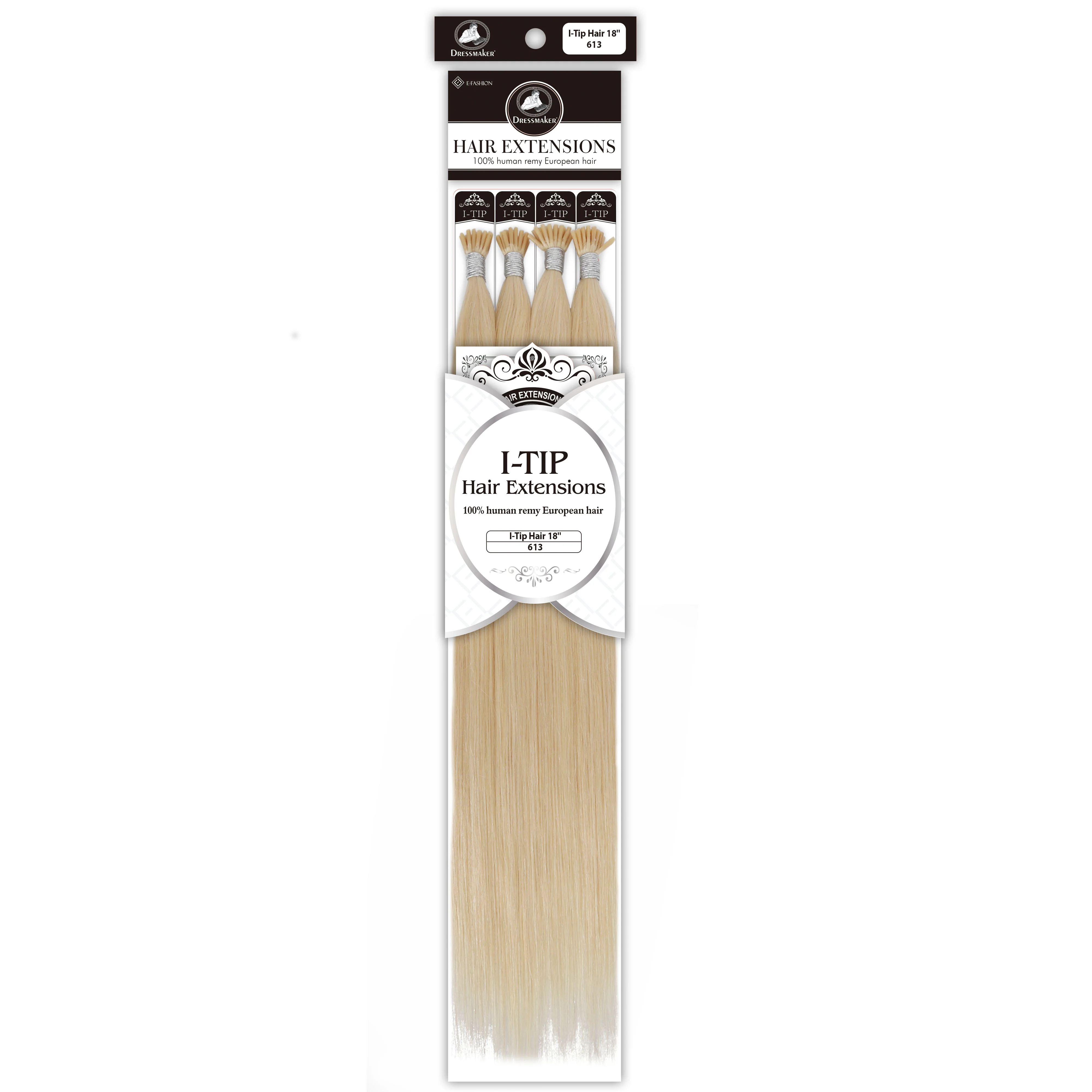 Dressmaker 100% Human Remy European I-Tip Straight Hair Extensions (100pcs) - Image 30
