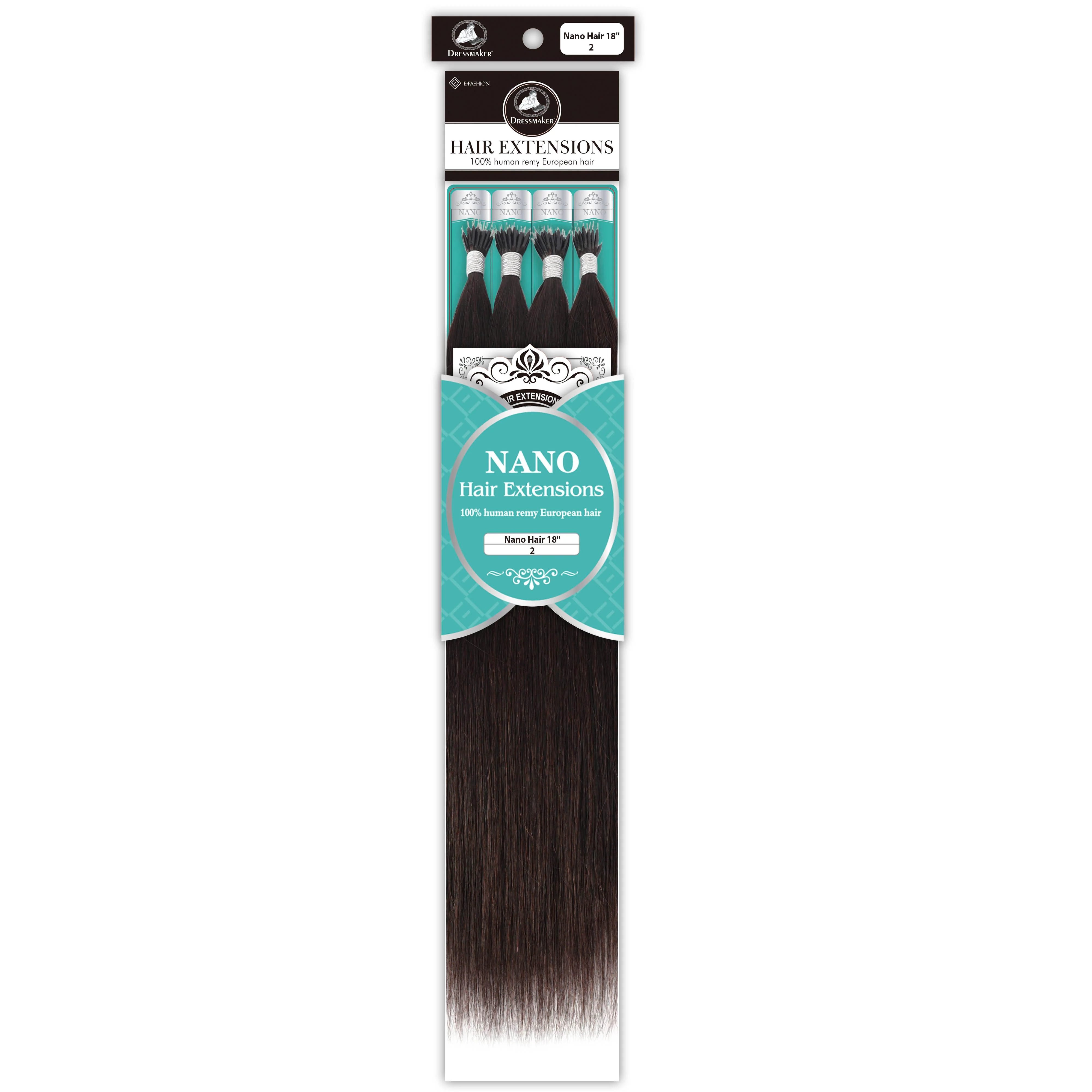 Dressmaker 100% Human Remy European Nano Straight Hair Extensions (100pcs) - Image 12